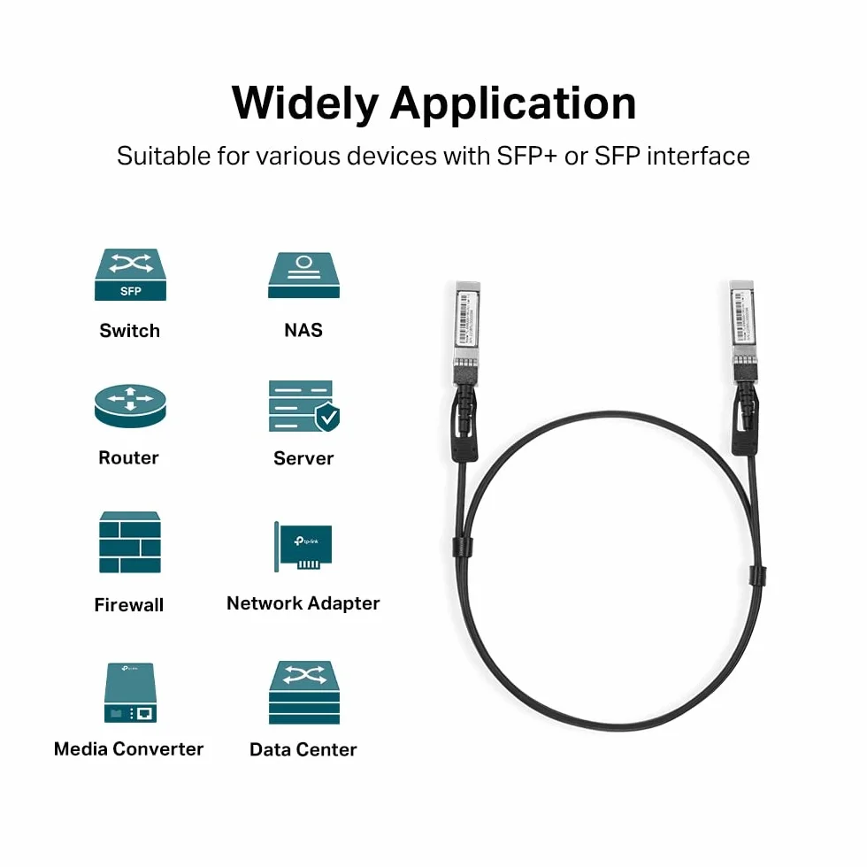 TP-Link TL-SM5220-1M | Kabel DAC SFP+ 10G | Długość 1 m | Plug and Play