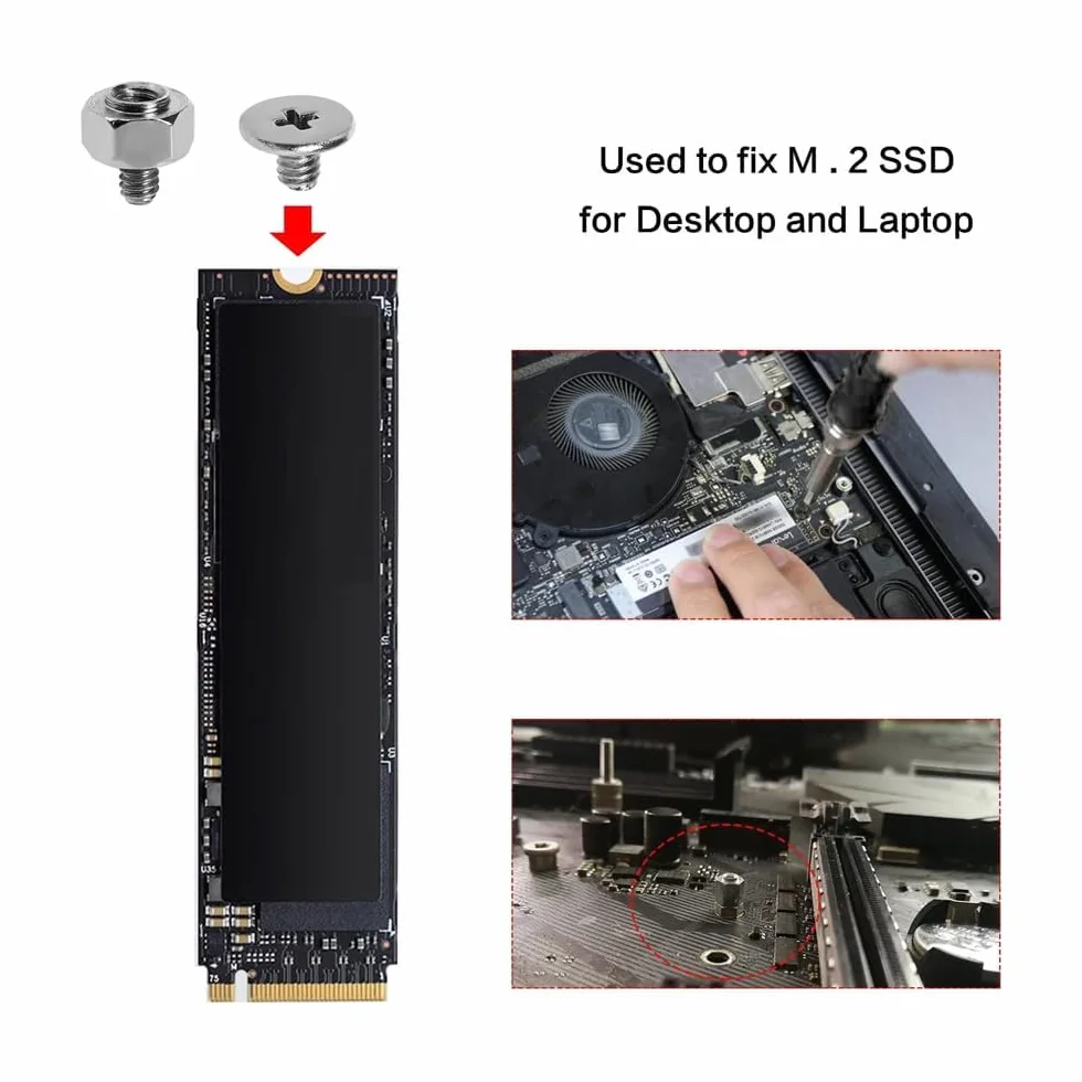 Namvo Zestaw śrub M2 NVMe do montażu SSD kompatybilny z Asus