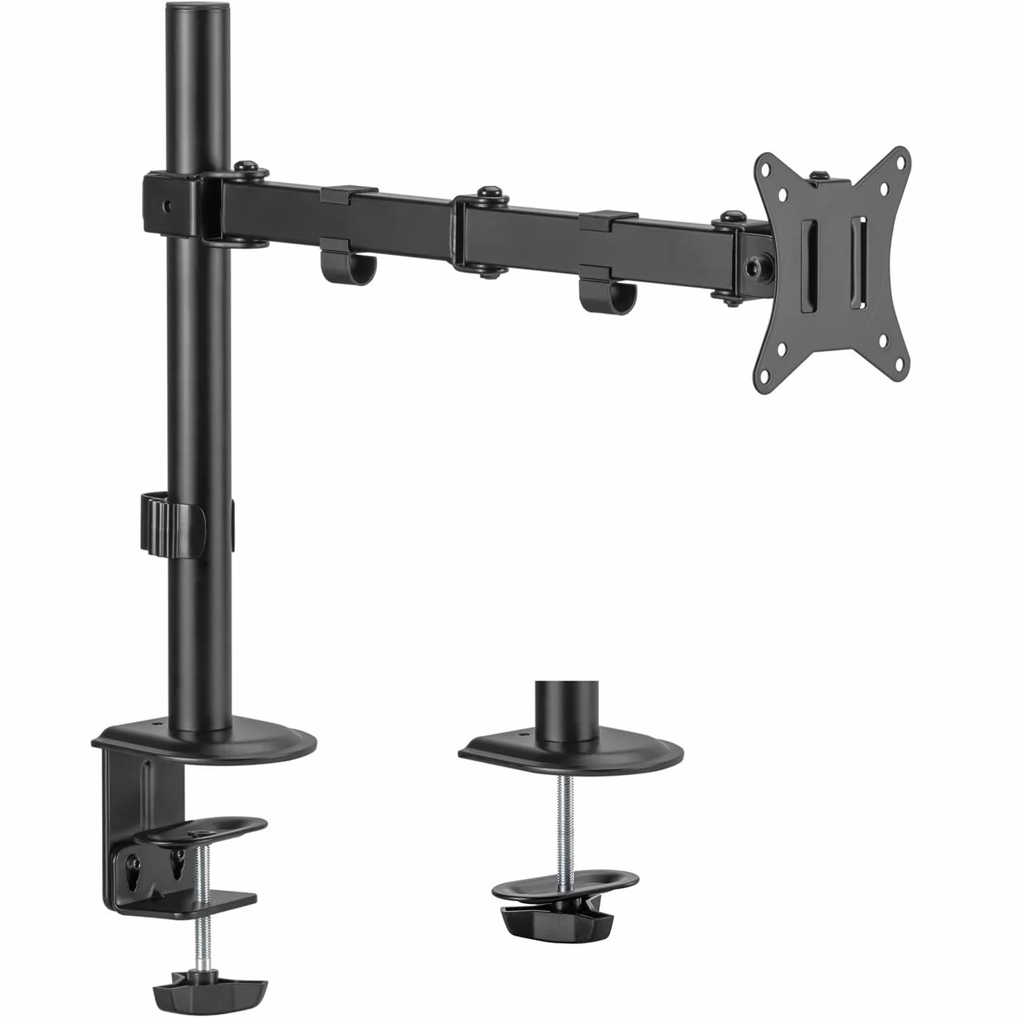 Uchwyt biurkowy do monitora LCD Maclean, 17-32", 9kg, VESA 75x75 oraz 100x100 podwójne ramię, MC-753N