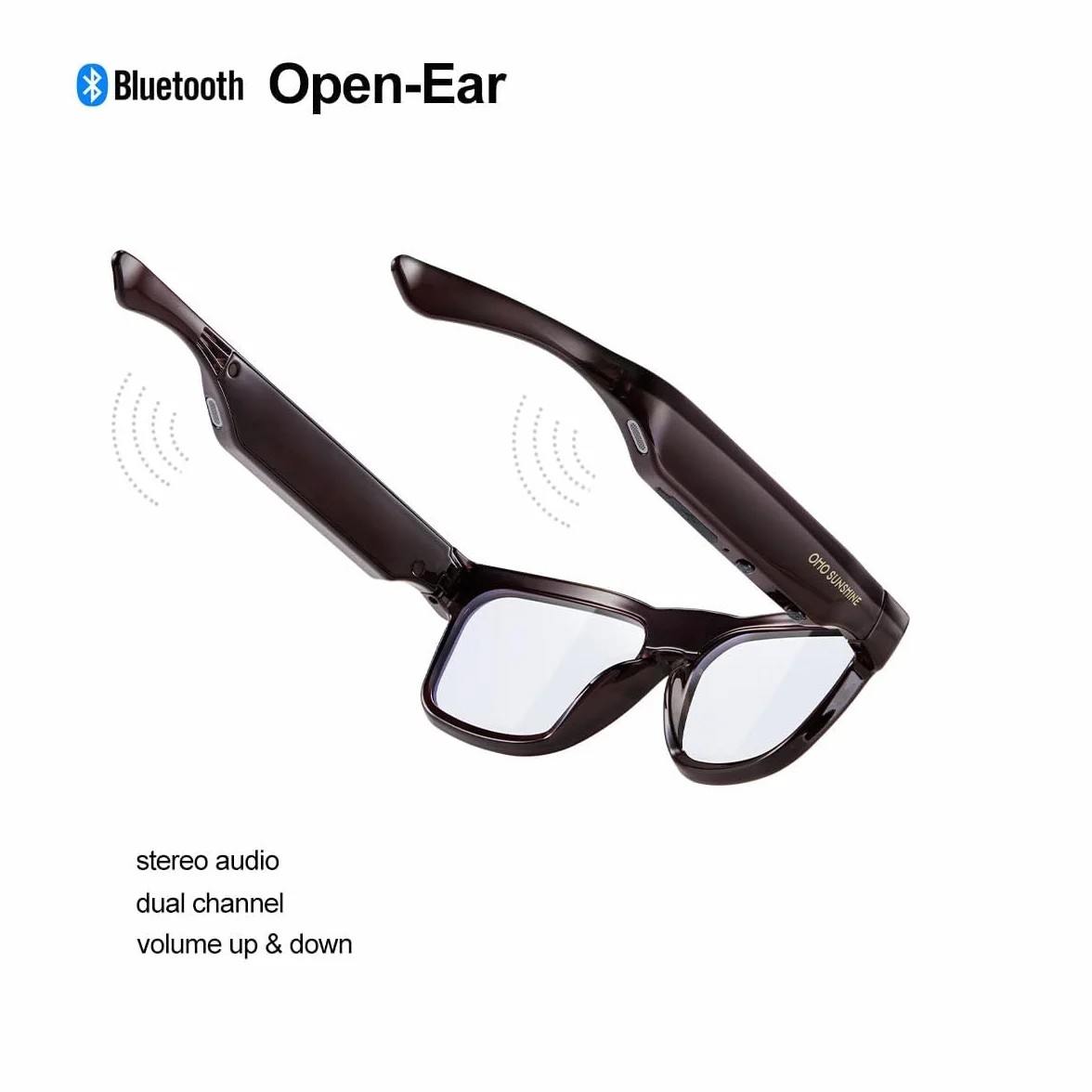OhO sunshine Inteligentne okulary Bluetooth z nagrywaniem kamery 4K i pamięcią tłumaczenia w czasie rzeczywistym