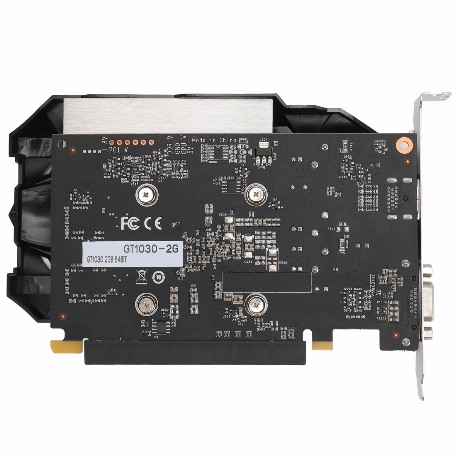 Bewinner Karta Graficzna GT1030 2GD5 |2 GB Pamięci GDDR5, Taktowanie Rdzenia 6008 MHz, PCIe 2.0 X16 z HDMI/VGA, Chłodzenie Wentylatorem do Gier i Pracy na Komputerze