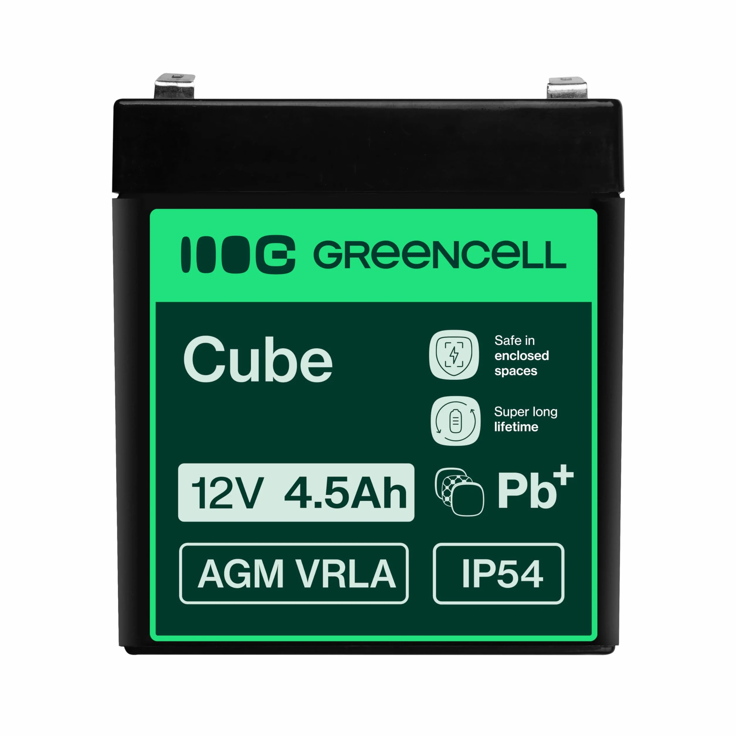 Green Cell akumulator żelowy AGM 12 V 4,5 Ah do USV akumulator kwasowo-ołowiowy VRLA odporny na cykle system alarmowy zabawka kasa ręczna latarka waga