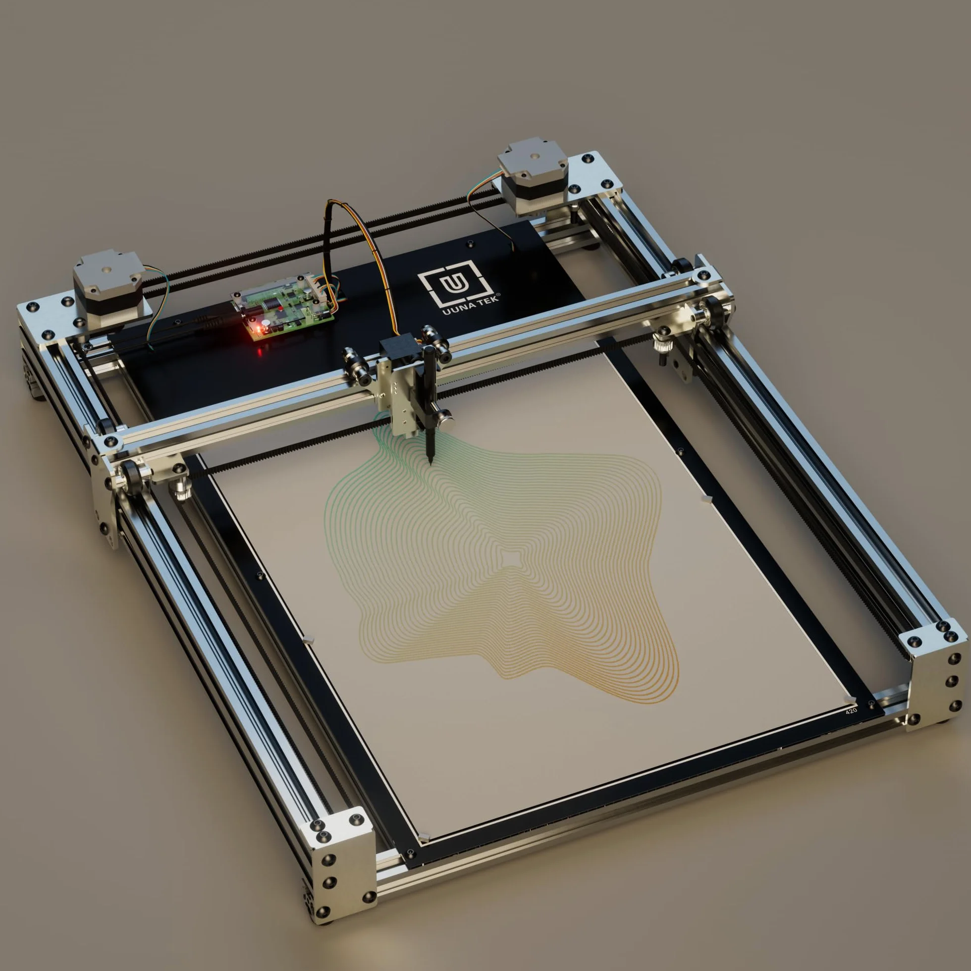 iDraw H SE robot rysunkowy dla artystów, ploter piórkowy, ploter XY, solidna maszyna do rysowania ręcznego z płytą podstawową, obszar roboczy A5-A3, wszystko w designie