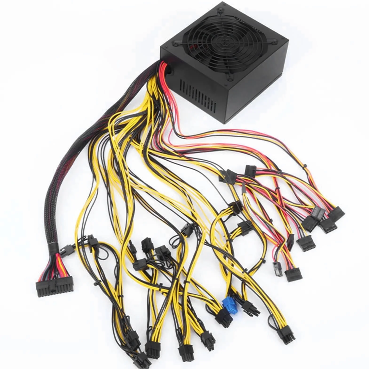 2000 W 2400 W 2600 W 160 V-240 V ATX ETH Górnictwo Bitcoin Zasilacz 95% wydajności dla 3060 3070 3080 Miner Rig(2400W do 2600W)