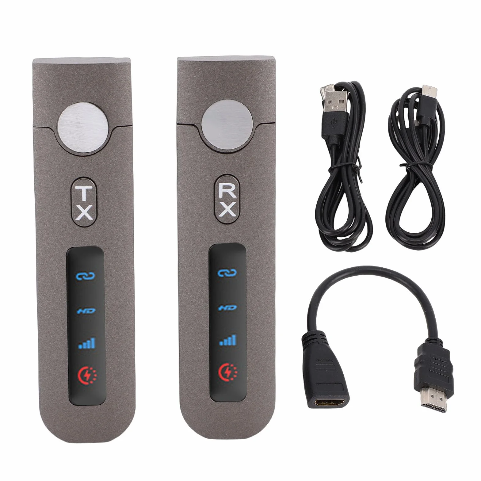 LICAEVEY Bezprzewodowy Zestaw Nadajnika i Odbiornika HD, Plug and Play 4K 60 Hz Dwuzakresowy 5.8G 2.4G do Transmisji do 50 M, z Chipem Konsoli Gier na PC, Projektora Laptopa