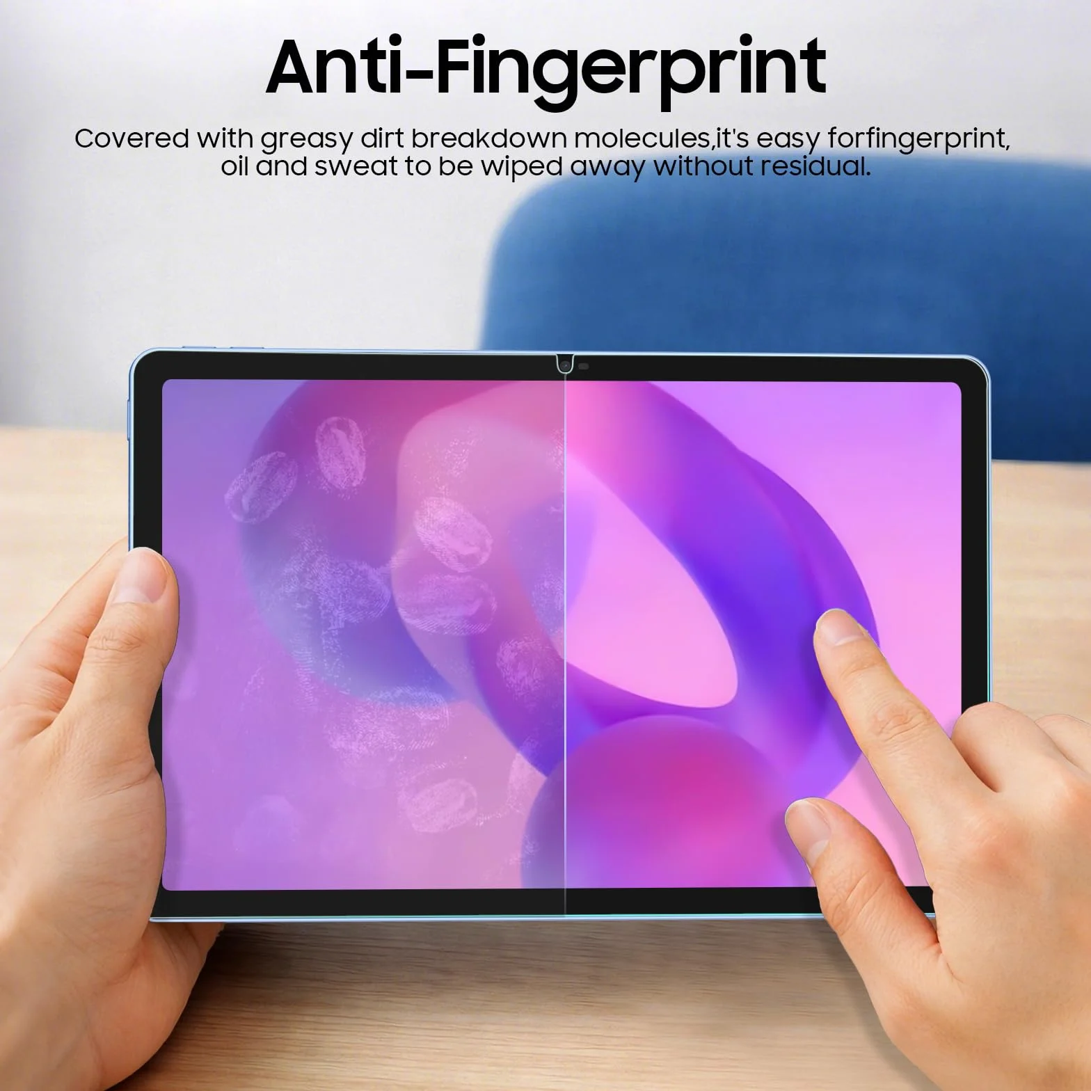 Fintie Etui z folią ochronną do Lenovo Idea Tab 11 cali 2025 (TB-336ZU/ TB-336FU) - ultracienkie etui ochronne z półprzezroczystą tylną stroną z funkcją automatycznego wygaszenia/wybudzania, granatowe