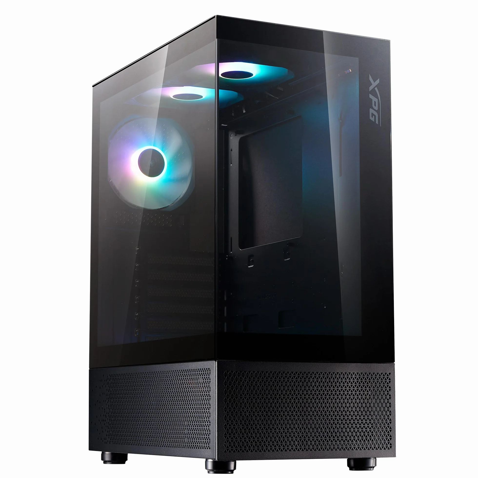 XPG INVADER X MINI ATX Mid Tower PC etui z 5 wentylatorami ARGB, kolor czarny - BKCWW