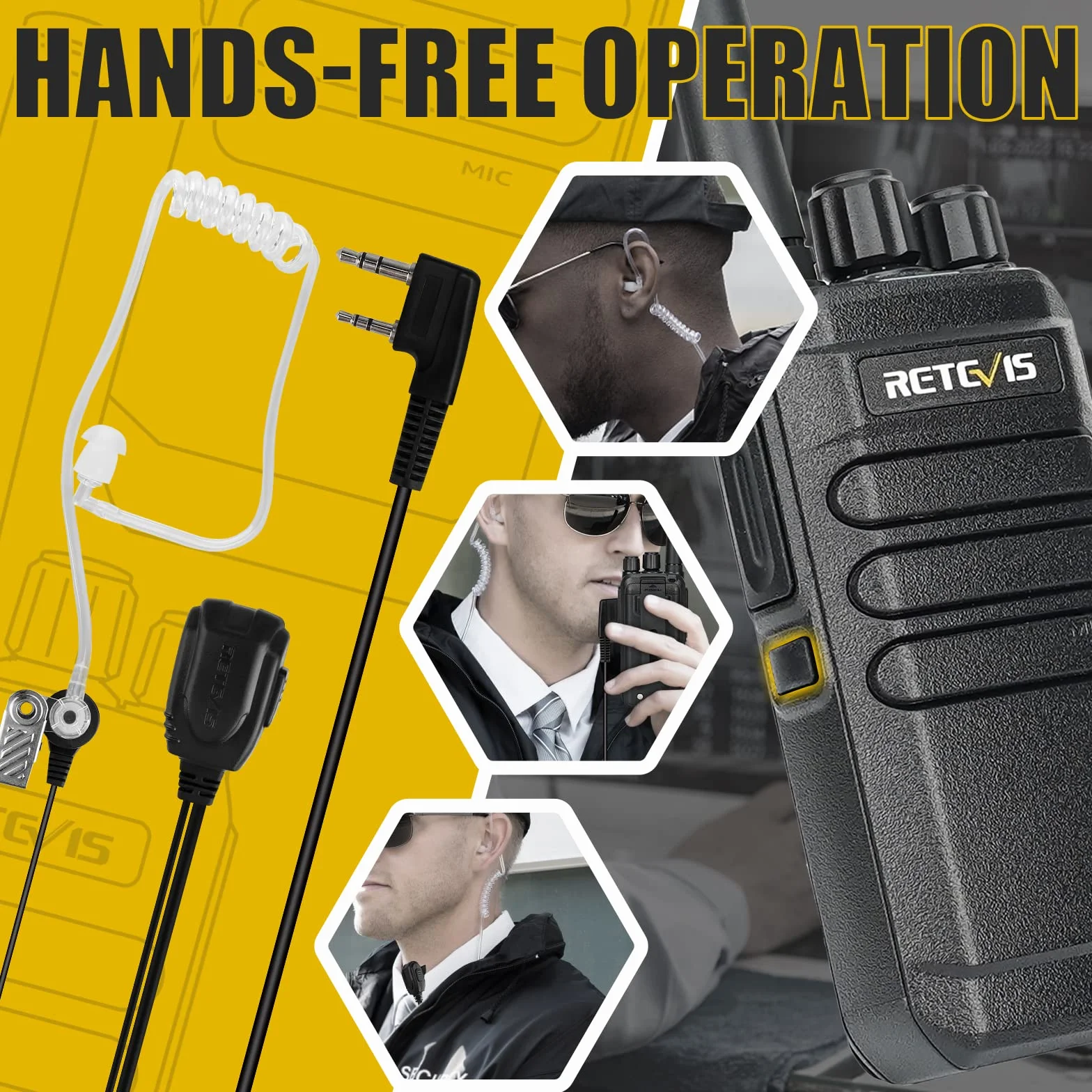 Retevis RT40 Walkie Talkie, PMR446 Bezlicencyjny ręczny radiotelefon, 48 kanałów DMR Digital Analog Ham Radio, 2000mAh Profesjonalny przenośny krótkofalówka dla bezpieczeństwa, szkoła (2 szt.)