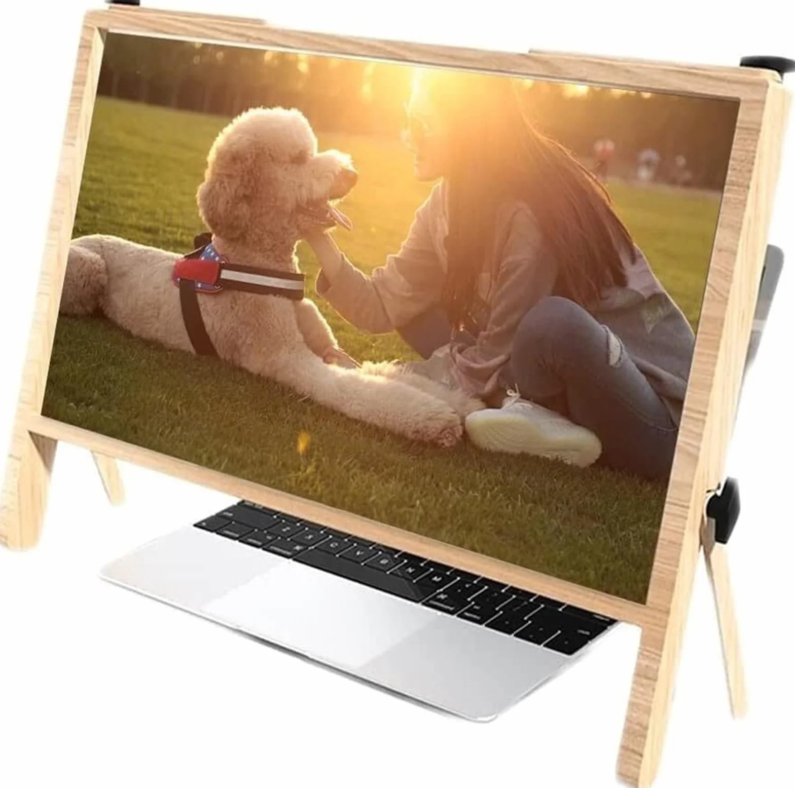 Okulary powiększające 3D lupa do ekranu laptopa, Copmputer lupa do ekranu telefonu wzmacniacz do gier wideo filmy powiększalnik