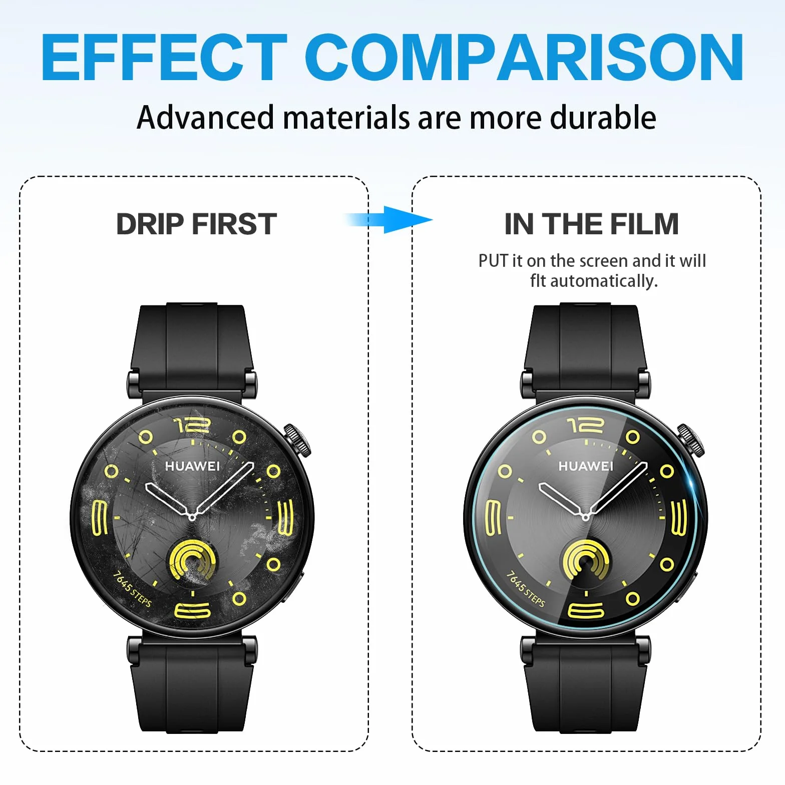 Diruite 4 Sztuki Ochraniacz Ekranu do Huawei Watch GT 4 41mm,HD Szkło Hartowane Folia Ochronna do Huawei Watch GT 4 41mm Smartwatch[Anti-Scratch]