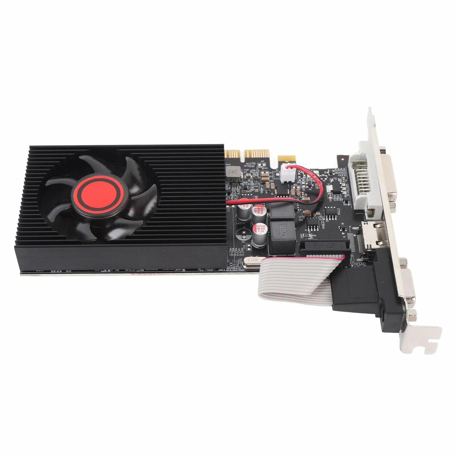 Karta graficzna, 2 GB DDR3 64 bit, obsługa DirectX 10.1, interfejs PCI Express 2.0 16X, HDMI, DVI, VGA, Single Fan, komputerowa karta graficzna do gier roboczych