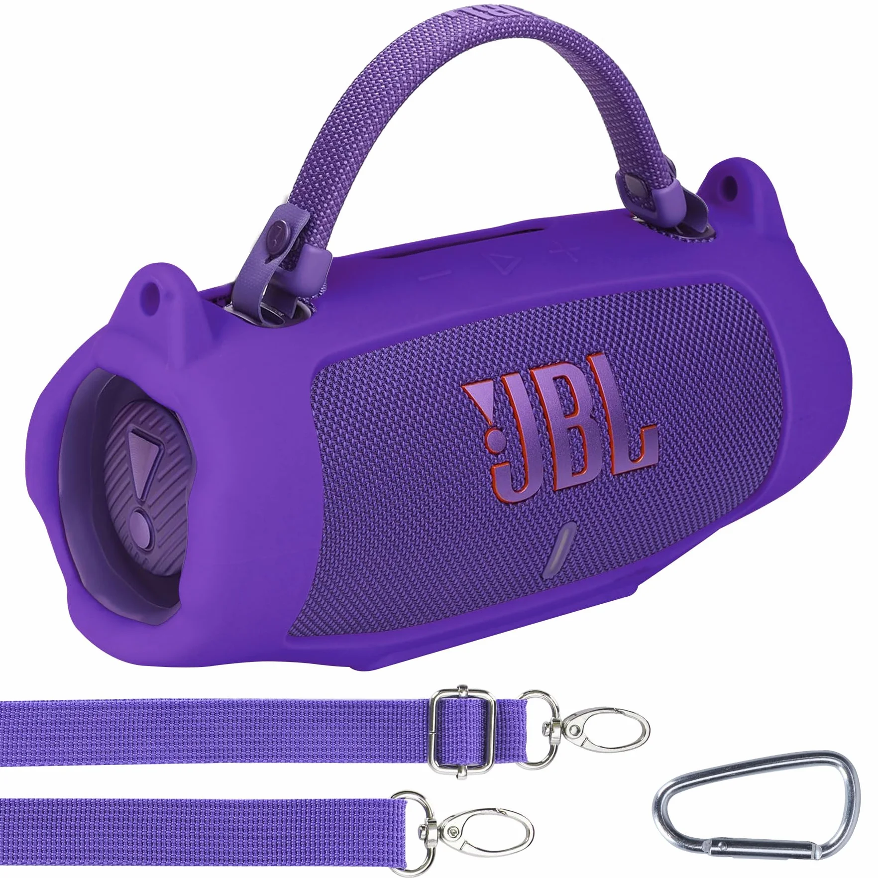 Lebakort Silikonowa osłona kompatybilna z przenośnym głośnikiem JBL Charge 6 (fioletowa osłona)