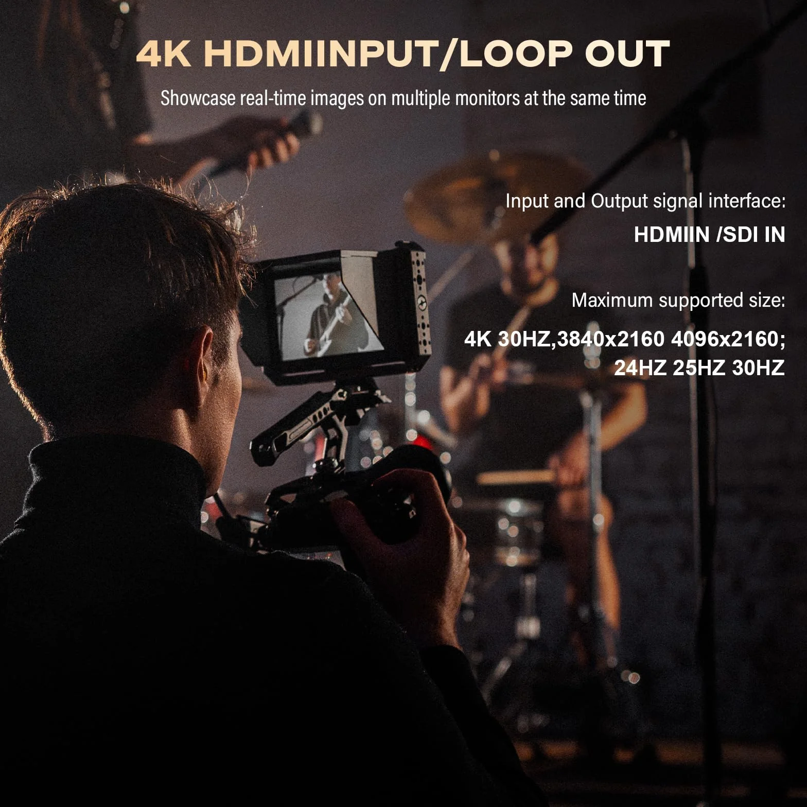 VILTROX DC-X3 Monitor terenowy zewnętrzny DC-X3 6 cali do kamery SDI, 2000 nitów, z ekranem dotykowym, 4K, do lustrzanek cyfrowych Sony, Canon, Nikon, z osłoną przeciwsłoneczną, baterią 2200 MAh