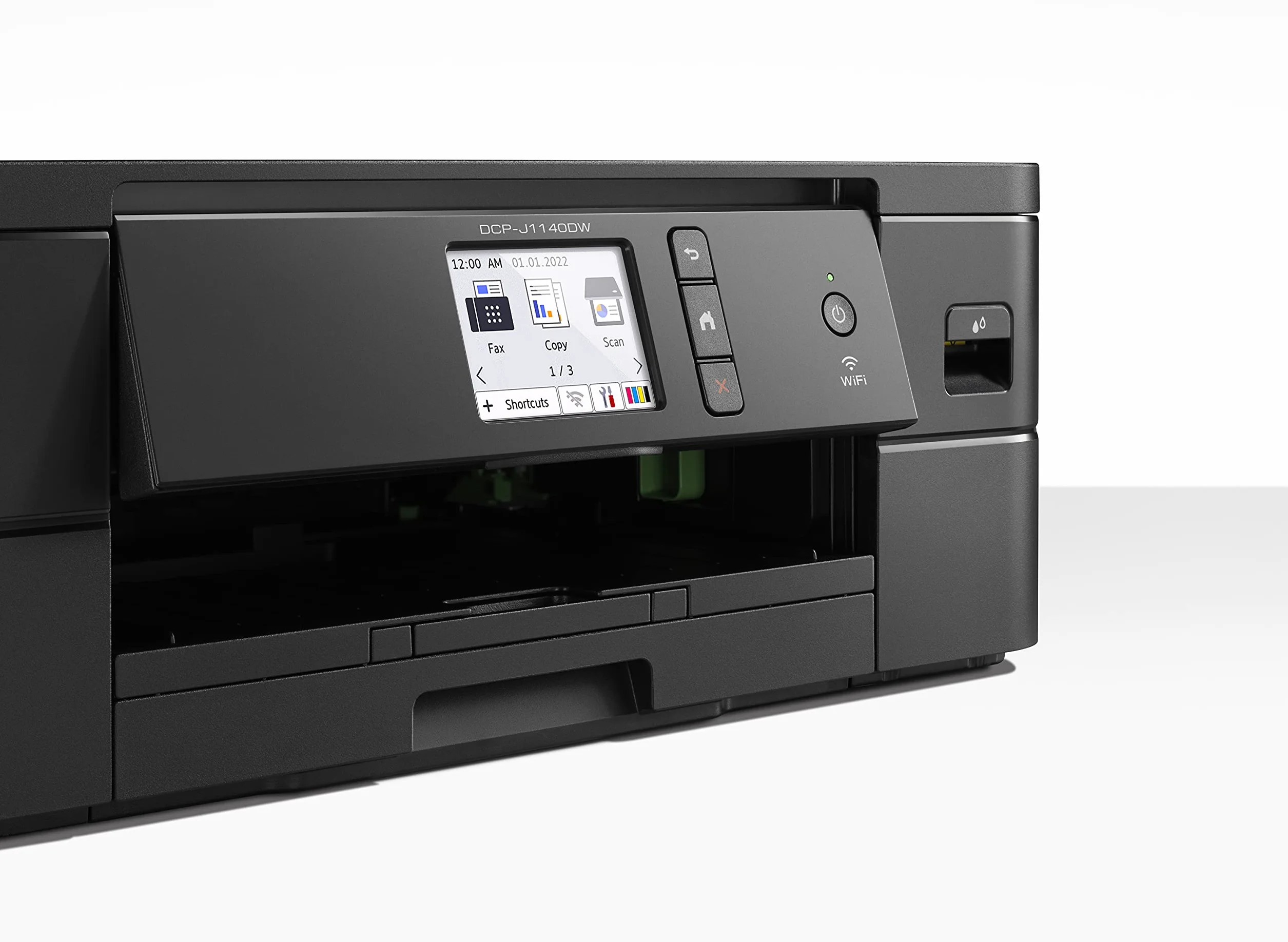 Brother DCP-J1140DW 3 w 1 atramentowe urządzenie wielofunkcyjne (drukarka, skaner, kopiarka), kolor czarny, 400 x 151 x 343 mm