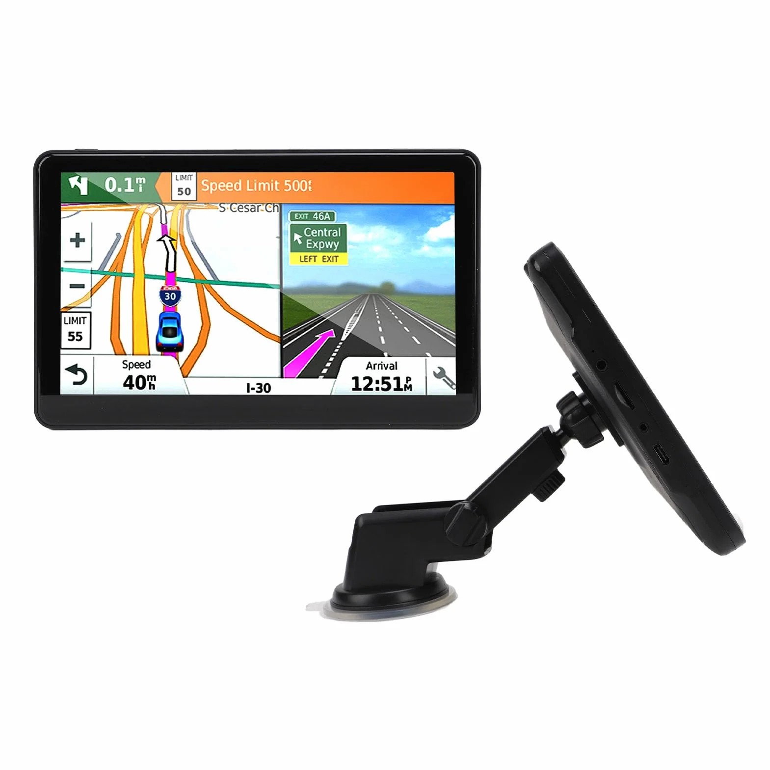 System Nawigacji Samochodowej 9 Cali, Szklany Ekran Dotykowy 2,5D, Bezprzewodowa Funkcja CarPlay, Auto, do Samochodów Osobowych, Ciężarówek, Kamperów i Pojazdów Kempingowych