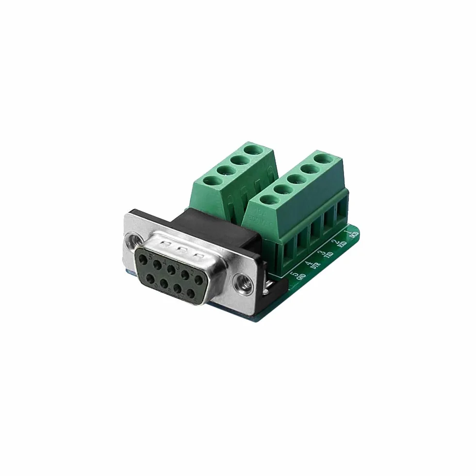 Wtyczka DB9 i gniazdo DB9 D-SUB złącze płyty adaptera RS232 szeregowy moduł sygnałowy