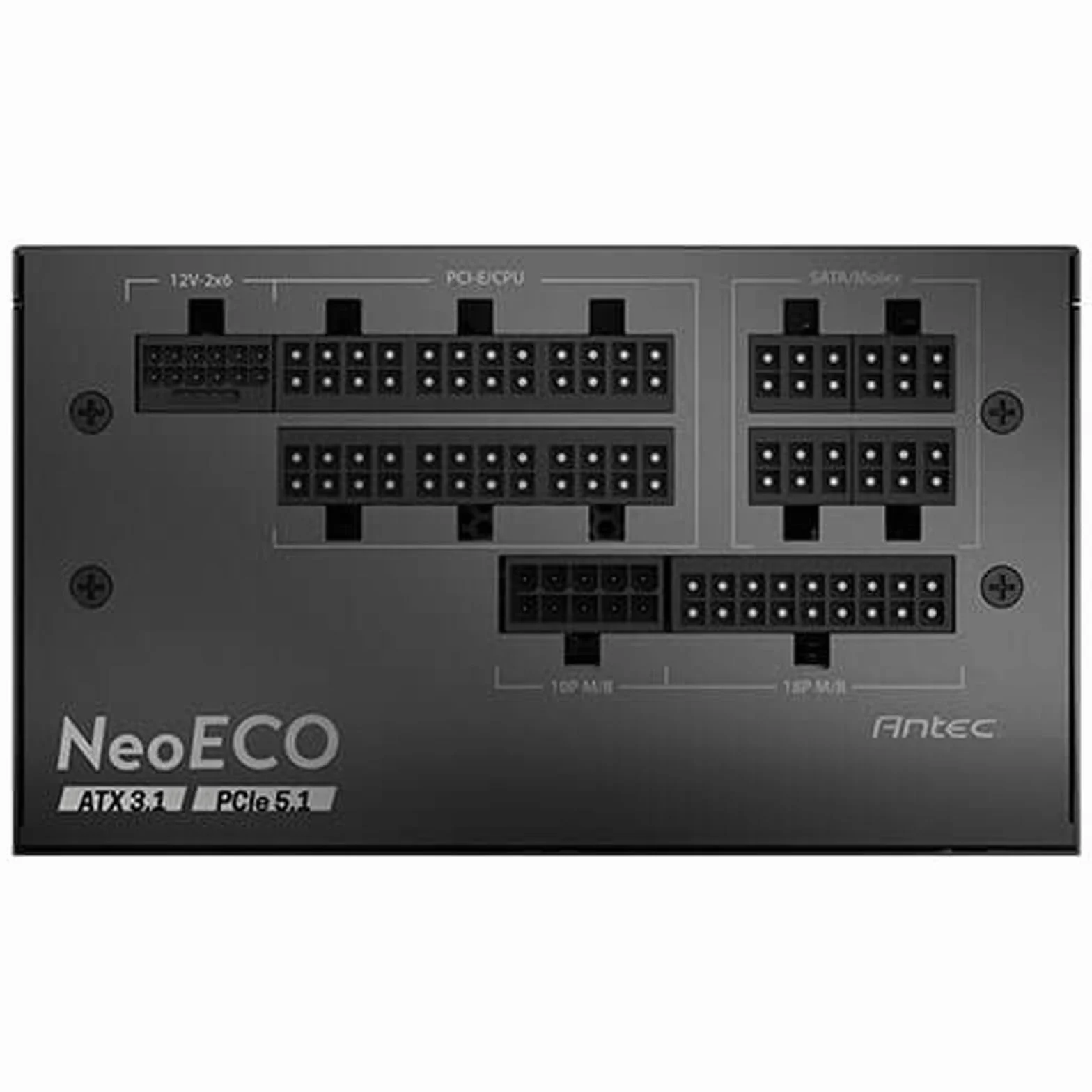 ANTEC NE850P EC PC-zasilacz 850 W, czarny | Obsługa ATX 3.1 i PCIe-5.1 z natywnym złączem 12 V-2x6
