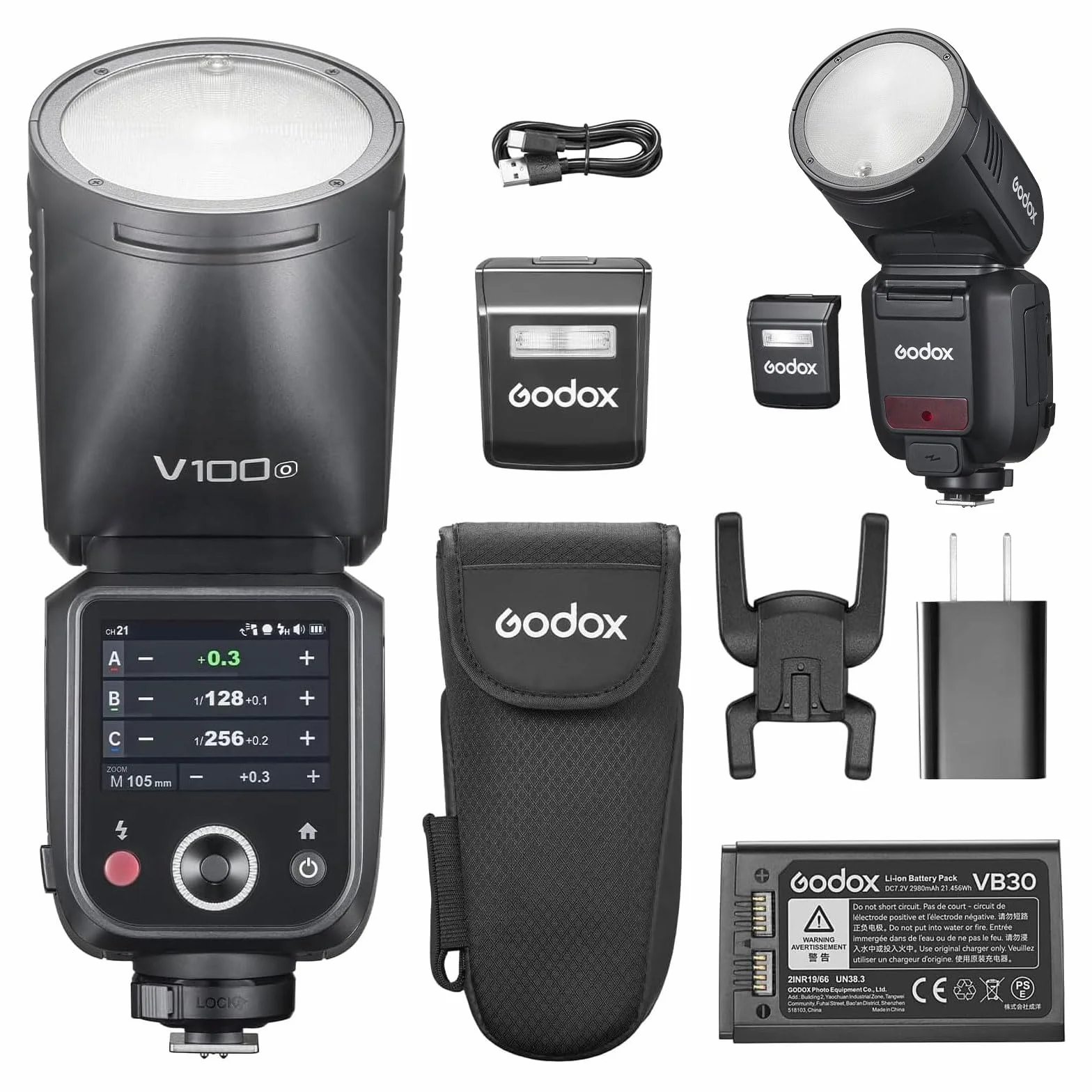 Godox V100O Flash TTL Speedlite 100Ws Round Head Flash do aparatu Olympus Panasonic (V100-O)