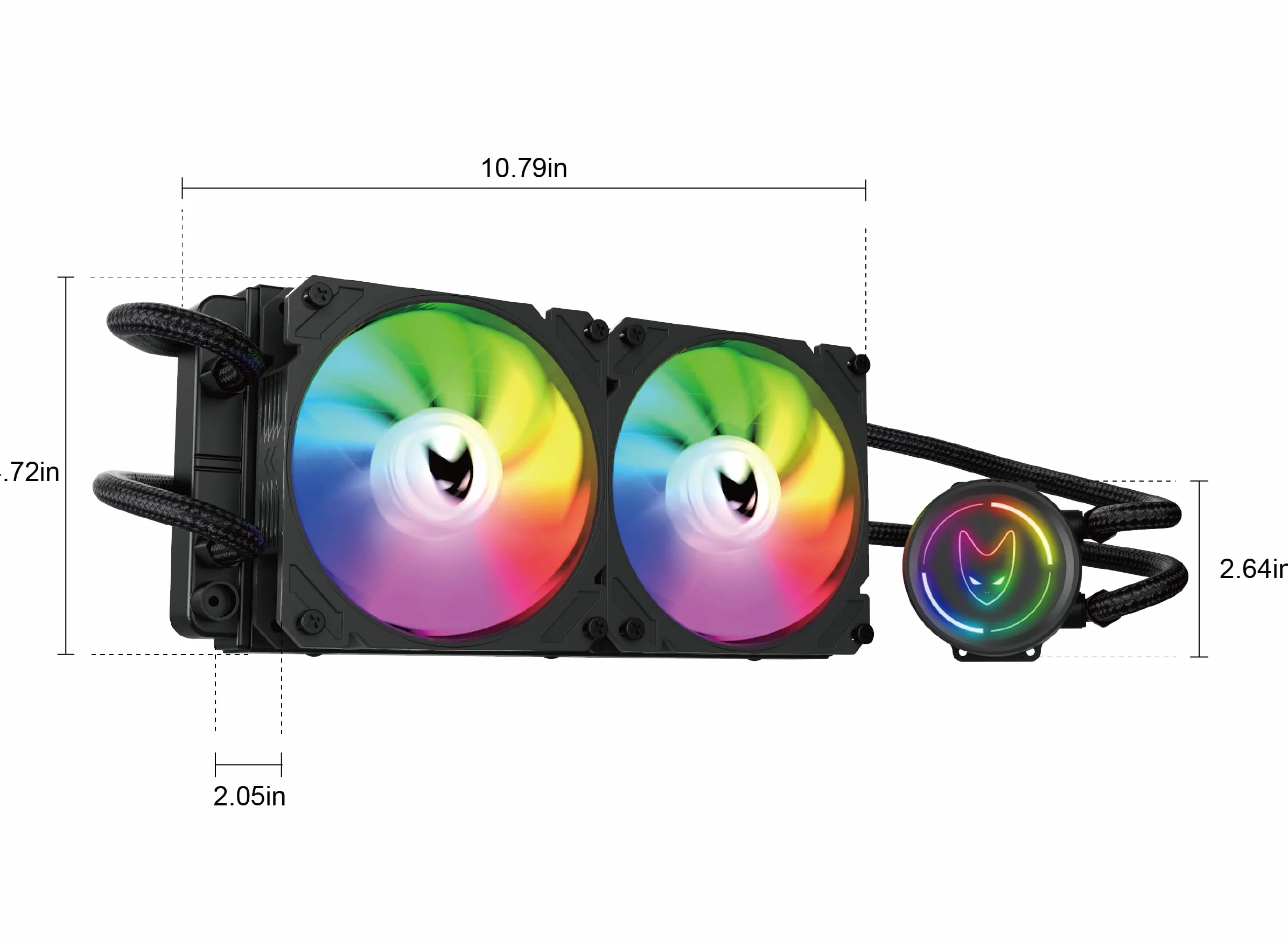Oversteel ZIRCON Liquid Cooling 240mm, System All-in-one z 3-stopniową instalacją, Zoptymalizowany transfer ciepła, Kompatybilny z Intel i AMD AM4, Kolor Czarny