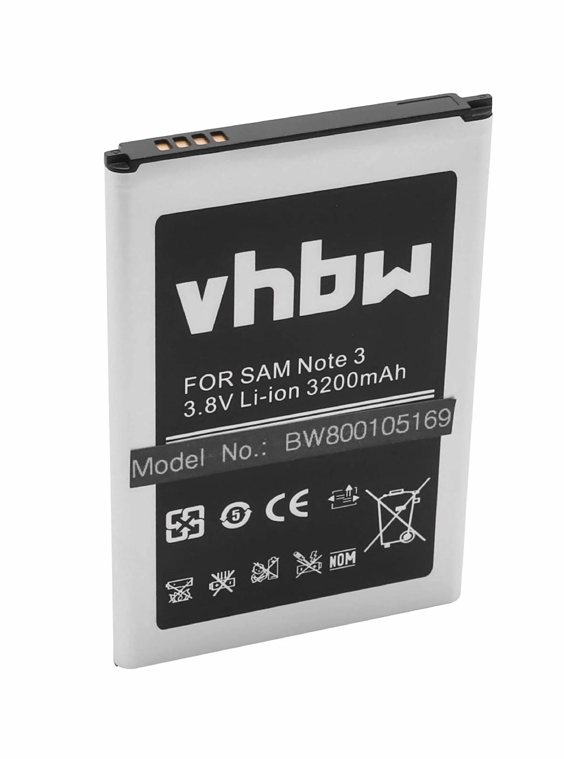 vhbw Bateria zamienna do Samsung B800, B800BE, B800BK, B800BU do telefonu komórkowego i smartfona (3200 mAh, 3,8 V, litowo-jonowa)