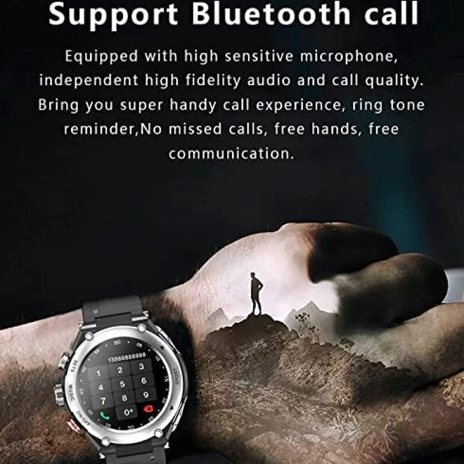 Inteligentny Zegarek 2 W 1 Z Wkładkami Dousznymi, Inteligentny Zegarek Z Wbudowanym Głośnikiem Dousznym Bluetooth, Zegarek Z Trackerem Fitness, Głośnik, Nagrywanie, Termometr Do Ciała,Srebro,Const