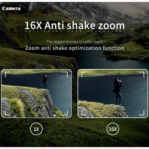 Aparat Cyfrowy 4K 64 MP, Cyfrowy Aparat Noktowizyjny, Kolorowy Wyświetlacz IPS 3 Cale, WIFI, 16-krotny Zoom Cyfrowy, Szeroki Kąt 120 Stopni, światło Wypełniające, Obiektyw Makro,