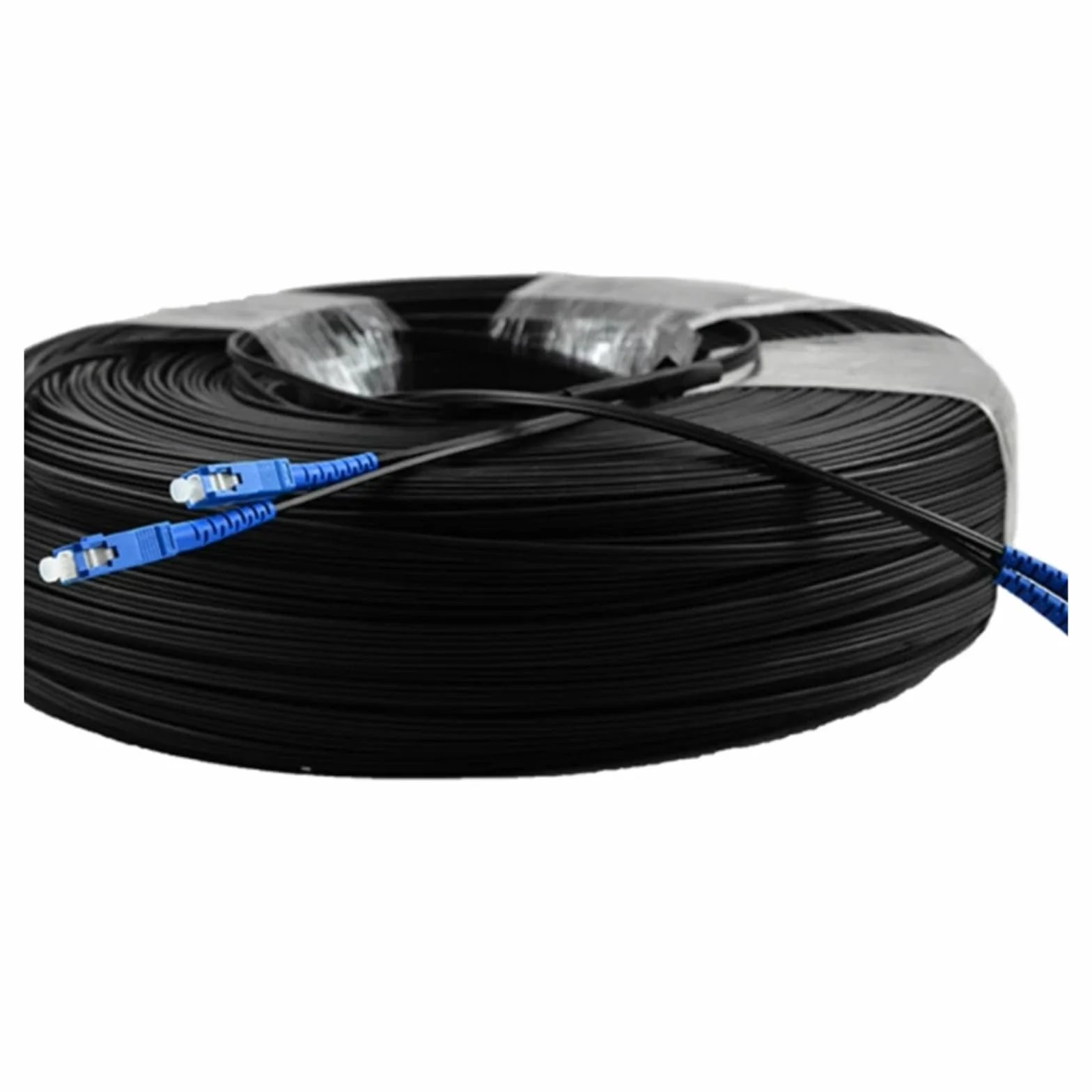 2-żyłowy kabel połączeniowy światłowodu do zastosowań wewnętrznych — SC UPC jednomodowy, długość 150 m/200 m, długość fali 1310–1550 nm(Black,150M)