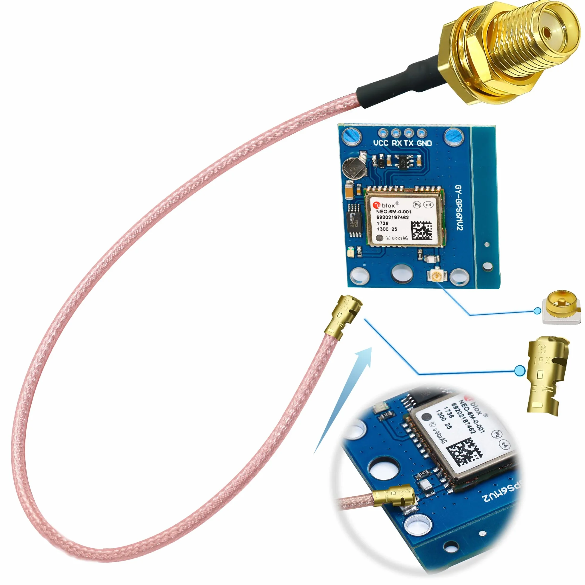 TUOLNK IPX do SMA kabel SMA żeński do U.FL IPX IPEX RG178 kabel koncentryczny do modułu GPS Mini PCI UFL do SMA kabel przedłużający anteny Wi-Fi 4 cale (10 cm) 5 szt