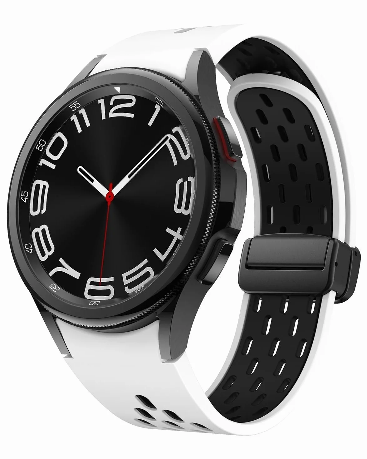 Do Galaxy Watch 6 40 mm 44 mm/Watch 6 Classic 43 mm 47 mm/Watch 5 Pro 45 mm/Watch 4 Classic 42 mm 46 mm/Watch 5/4 40 mm 44 mm, 20 mm oddychające silikonowe paski sportowe