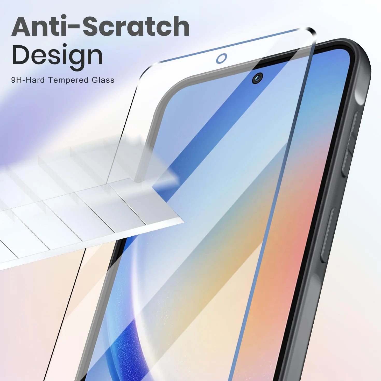 New&Teck Etui ochronne do Samsung Galaxy A35 5G, folia ochronna z hartowanego szkła, TPU, zderzak