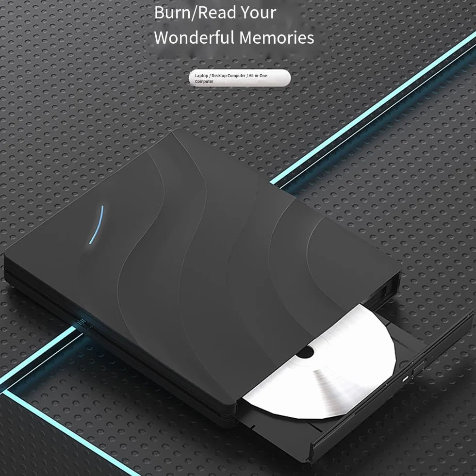 Przenośny zewnętrzny czytnik Blu-Ray BD-Combo 3D USB 3.0 z odtwarzaczem CDDVD nagrywarka do laptopa PC komputera laptopa