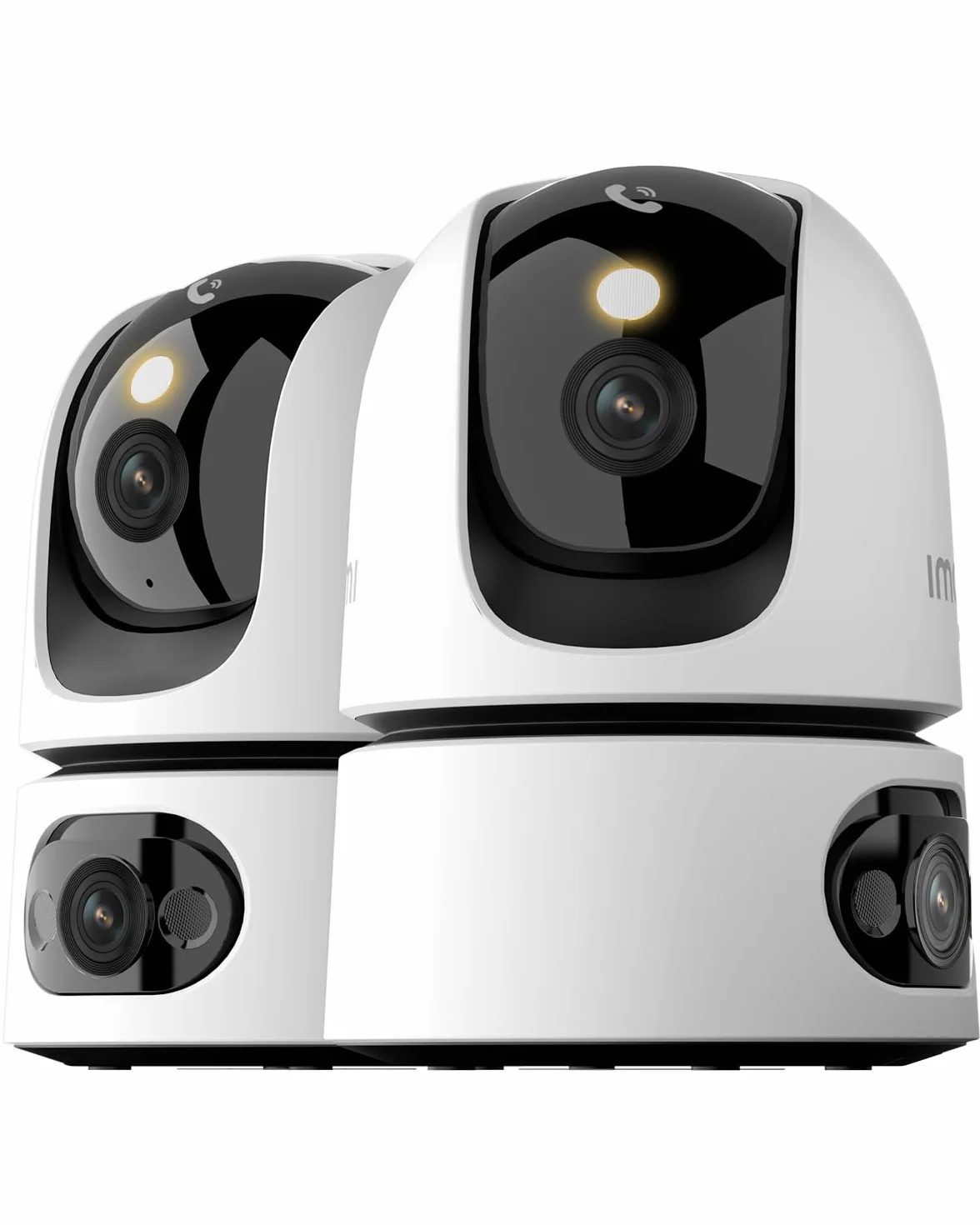 Imou Podwójna kamera monitorująca 2K + 2 K, do użytku wewnątrz z AI człowiekiem/zwierzęciem, 2,4/5 GHz WLAN 360° PTZ, noktowizor, automatyczne śledzenie, 2-drożne audio, syrena, tryb prywatny, 2