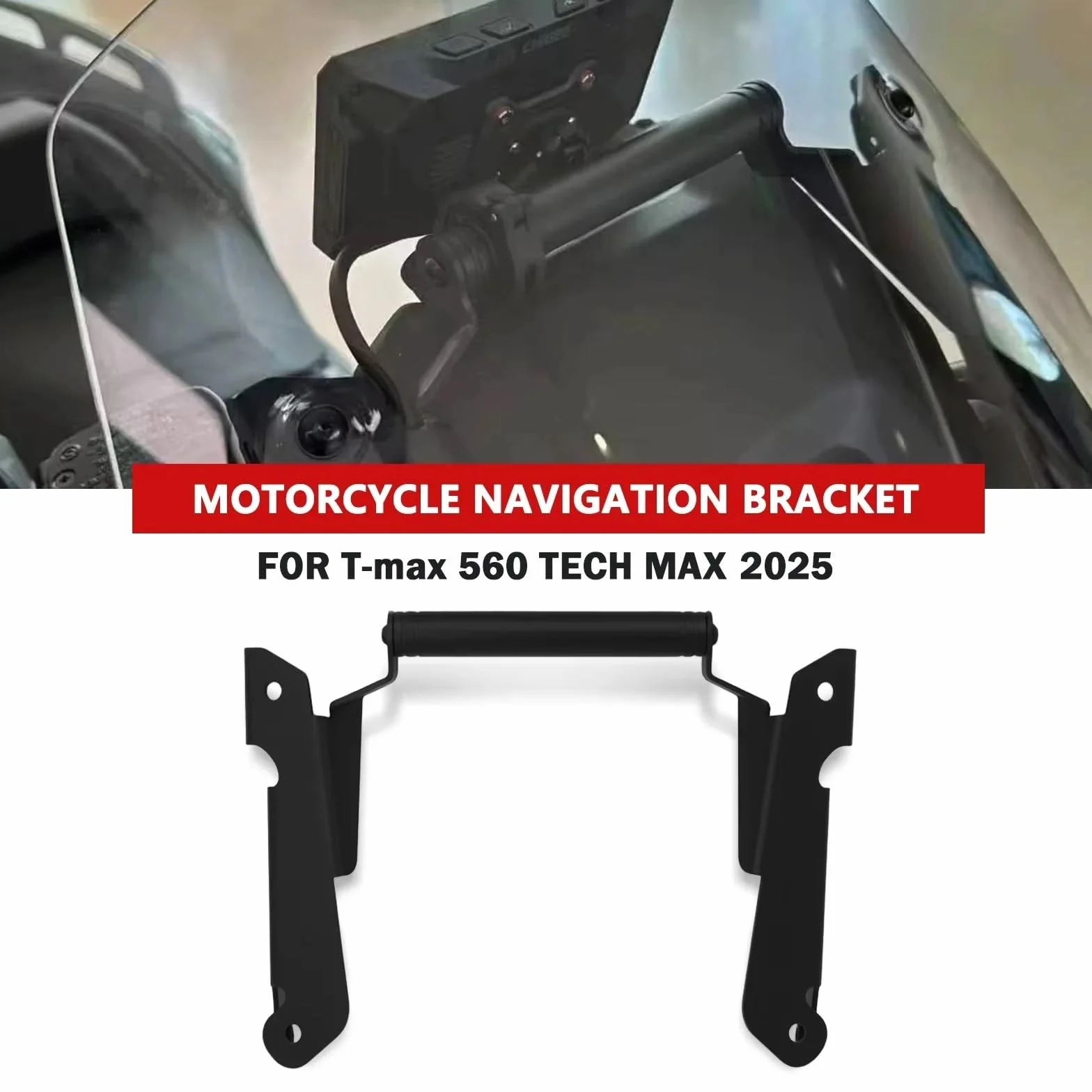 Uchwyt na urządzenie GPS, uchwyt na telefon, uchwyt na nawigację motocyklową, pasujący do TMAX 560 TECH MAX 2025 Uchwyt do nawigacji GPS uchwyt