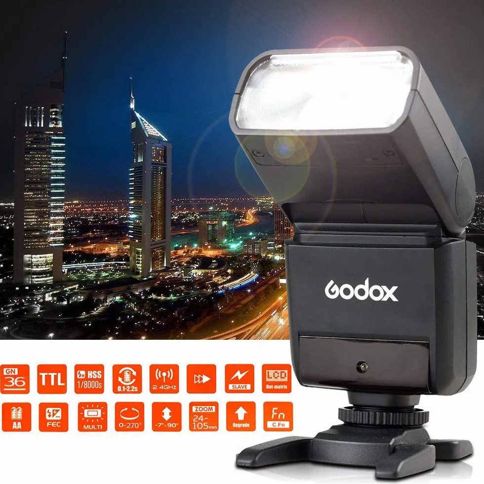 Godox Lampa błyskowa TT350S z 2,4G HSS 1/8000s TTL GN36 Speedlite kompatybilna z aparatem cyfrowym Sony