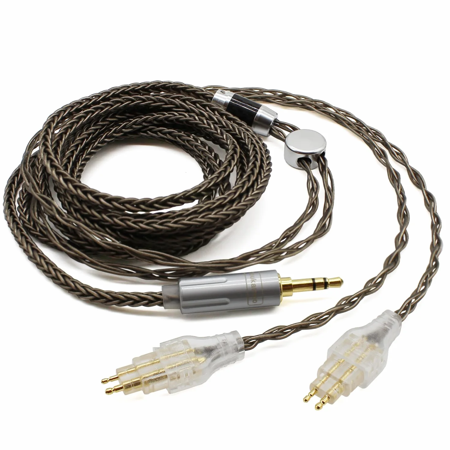 Youkamoo 8-żyłowy kabel do modernizacji, posrebrzany, kompatybilny z słuchawkami Sennheiser HD650, HD600, HD580, HD660S, HD58X, HD565, HD545, HD535, HD6XX (3,5 mm)