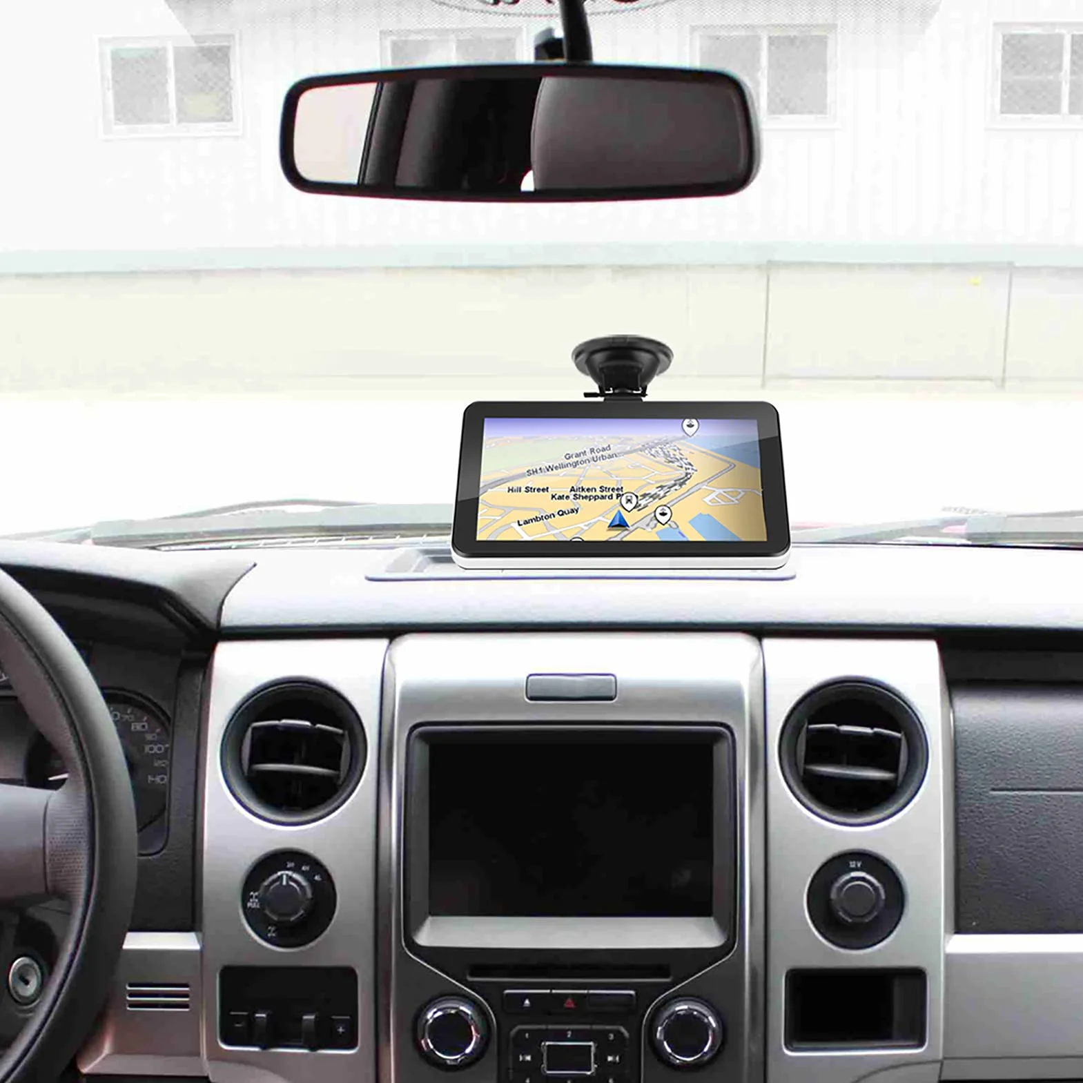 Nawigator GPS, 7-calowy ekran dotykowy Przenośny nawigator samochodowy Nawigacja GPS DDR256M 8G FM z bezpłatną mapą (Europa)
