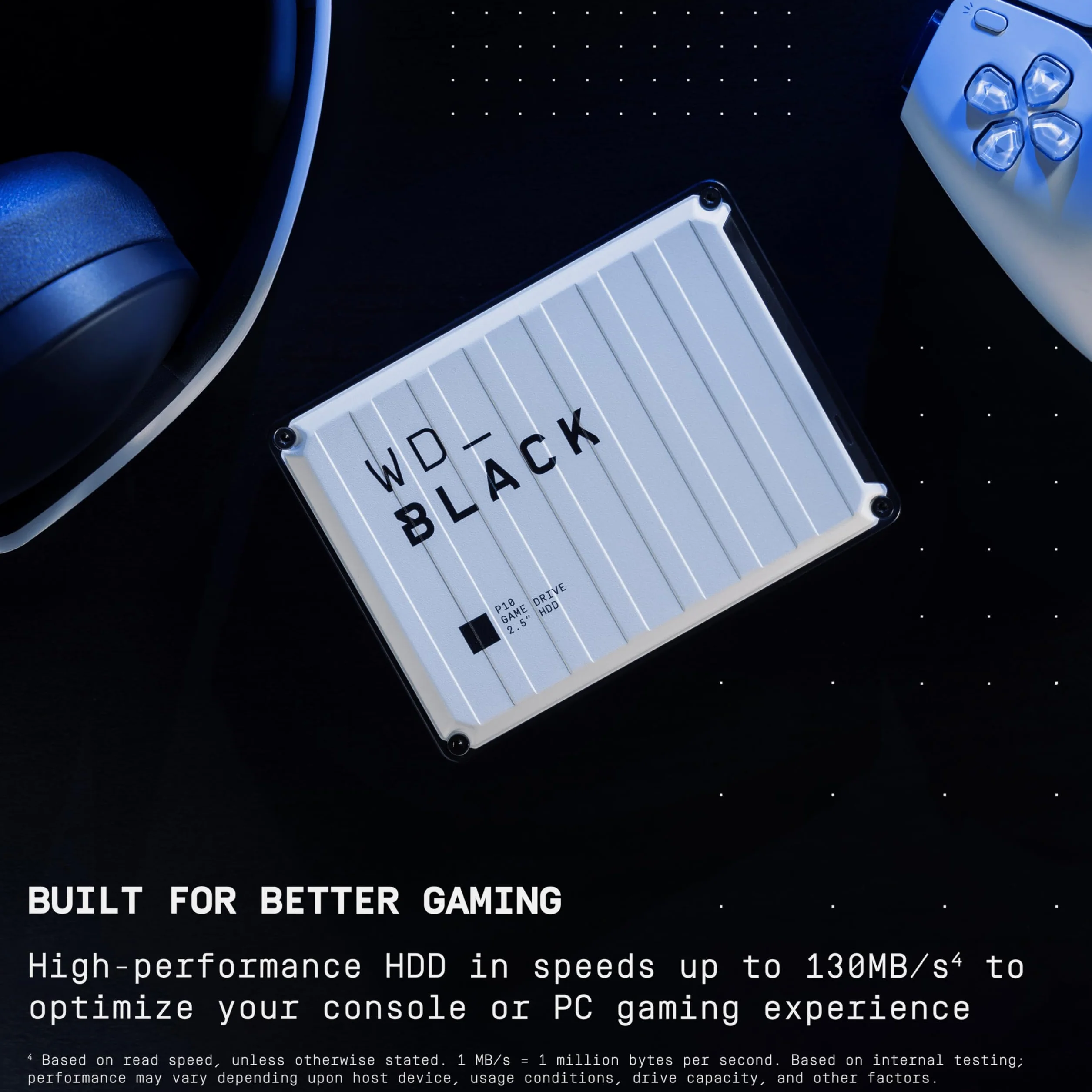 WD_BLACK P10 6 TB Game Drive współpracuje z PlayStation dla mobilnego dostępu do Twoich gier na PlayStation