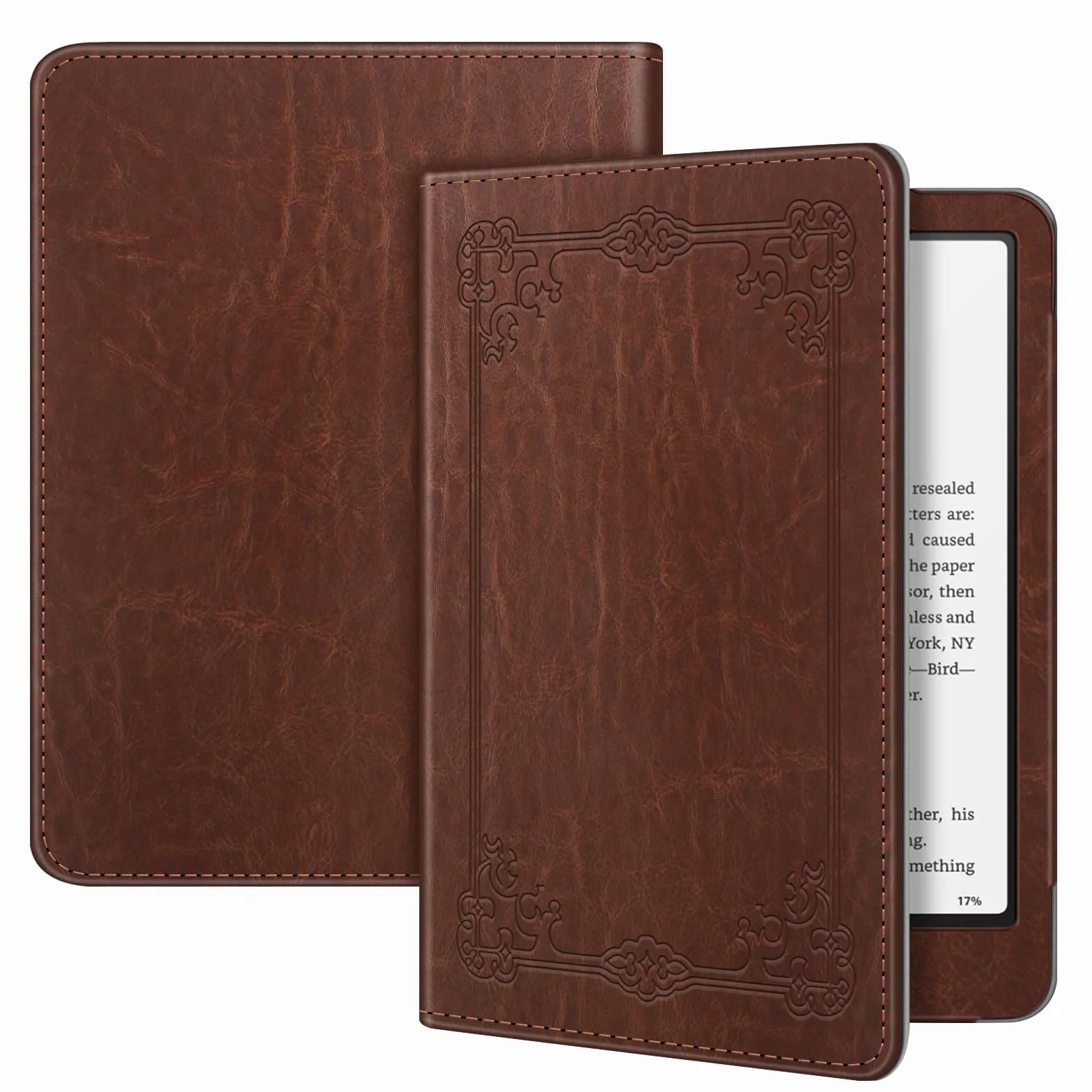 Fintie Etui kompatybilny z 7-Calowy Kindle Paperwhite (12. Generacja, 2024) i Kindle Colorsoft Signature Edition (1. generacja), Skóra Sztuczna Etui z Automatycznego Uśpienia/Wybudzenia, Vintage Brown