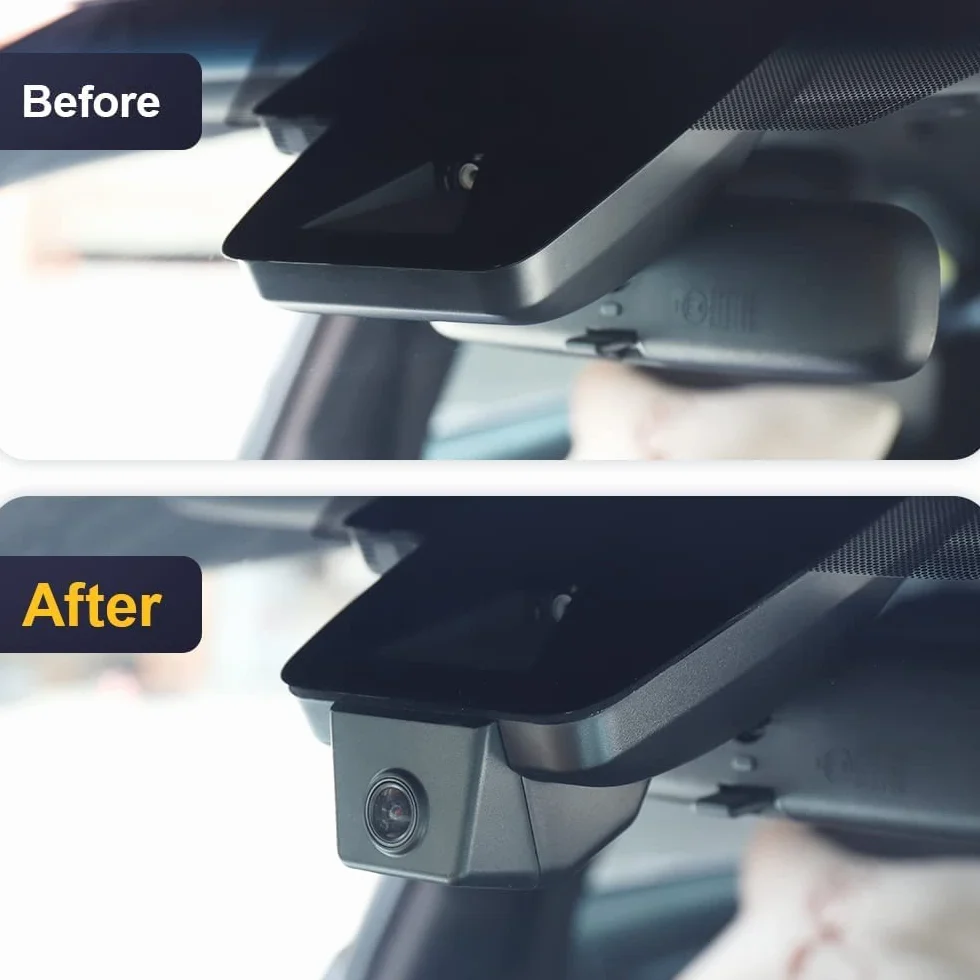 FITCAMX Dashcam kompatybilny z Toyota RAV4 2019-2021 (5. generacja), wideo 4K WiFi, noktowizor, nagrywanie w pętli, czujnik G z kartą 64 GB