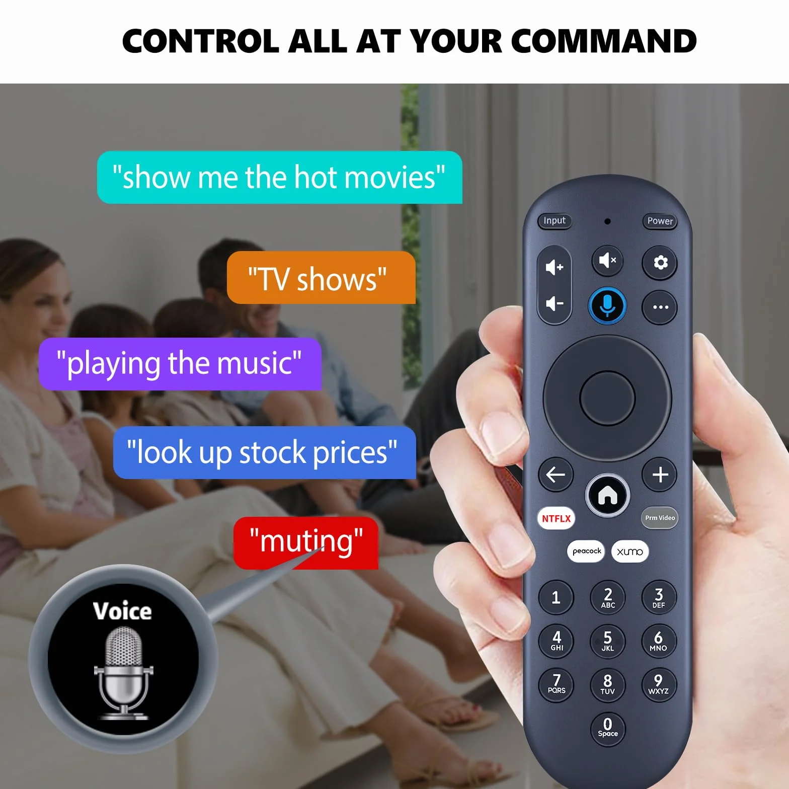 PZL Zamienny pilot głosowy pasuje tylko do elementu Xumo Stream Box