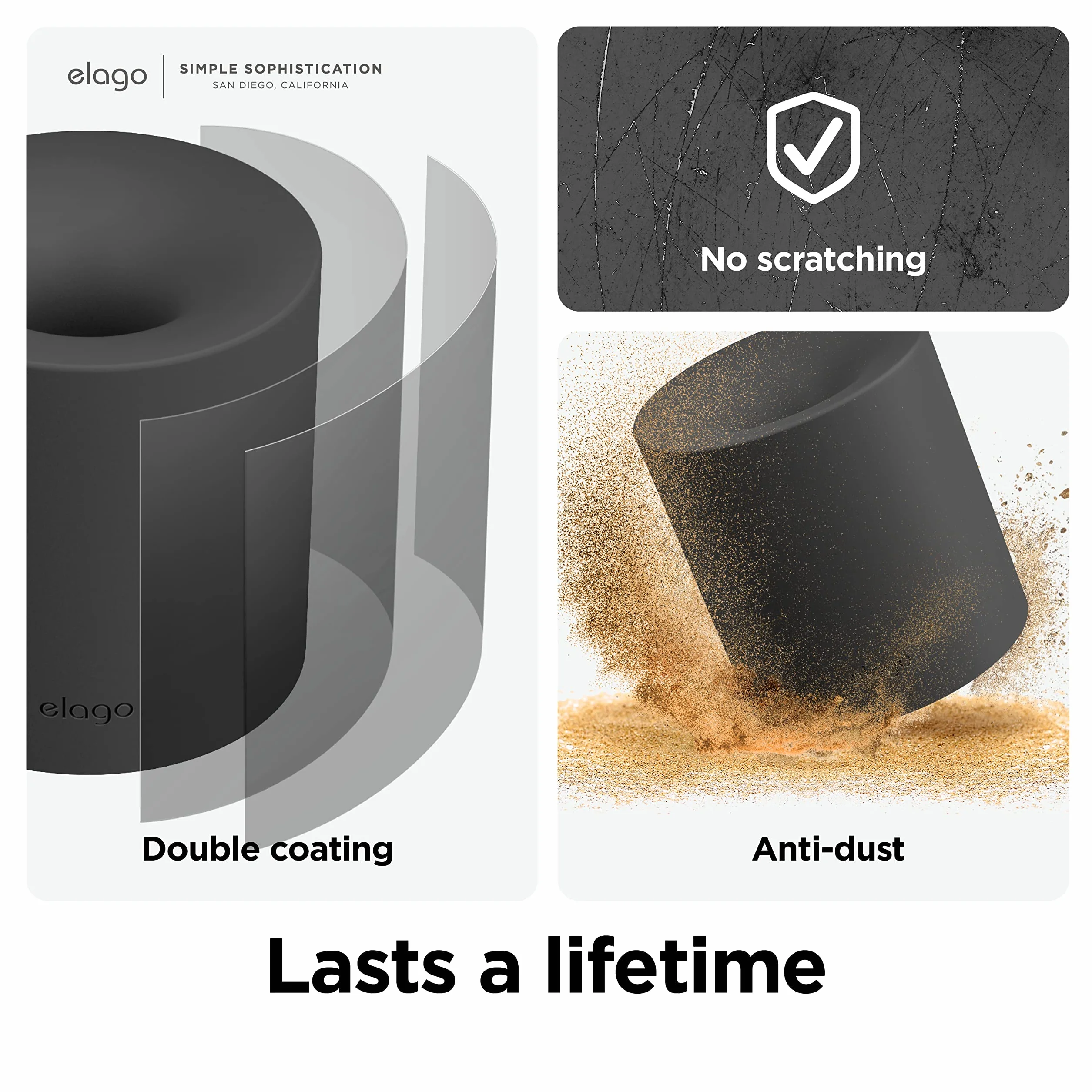 elago Stojak na Rysik do Serii Apple Pencil | Serii Apple Pencil oraz Dowolny Rysik do Tabletu z Etui lub bez (Czarny)