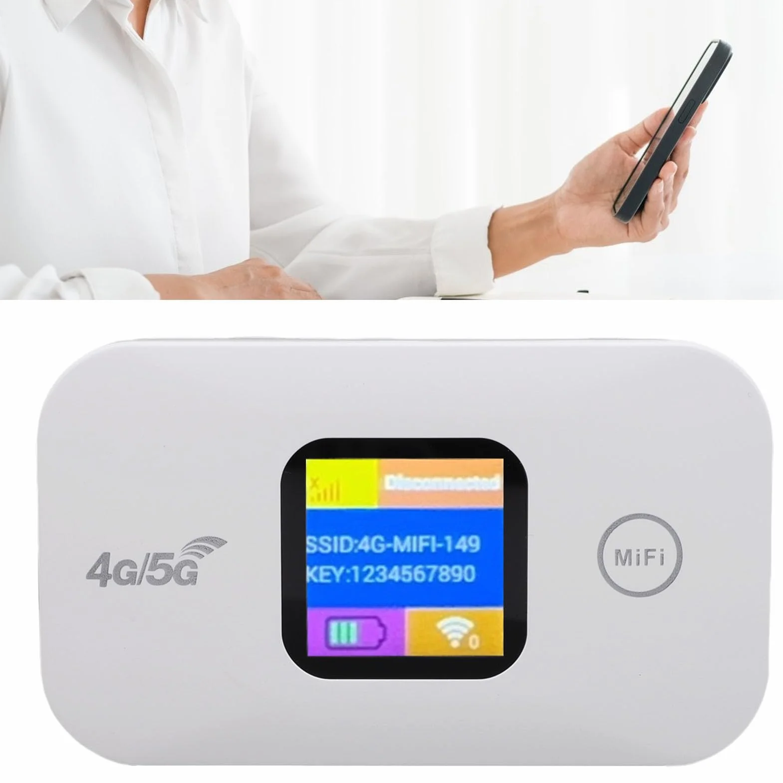 Przenośny Hotspot Wi-Fi 300 Mbps 4G Mobile Hotspot z Wyświetlaczem LED, Router do Podróży