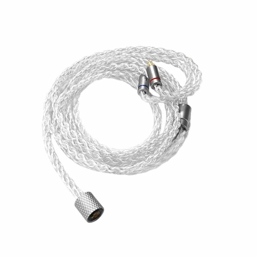Kabel słuchawkowy 3 w 1 typu C do 3,5 mm i 4,4 mm, posrebrzany, miedziany, audiofilski, ulepszony do wzmacniacza 1,2 m (3 w 1)