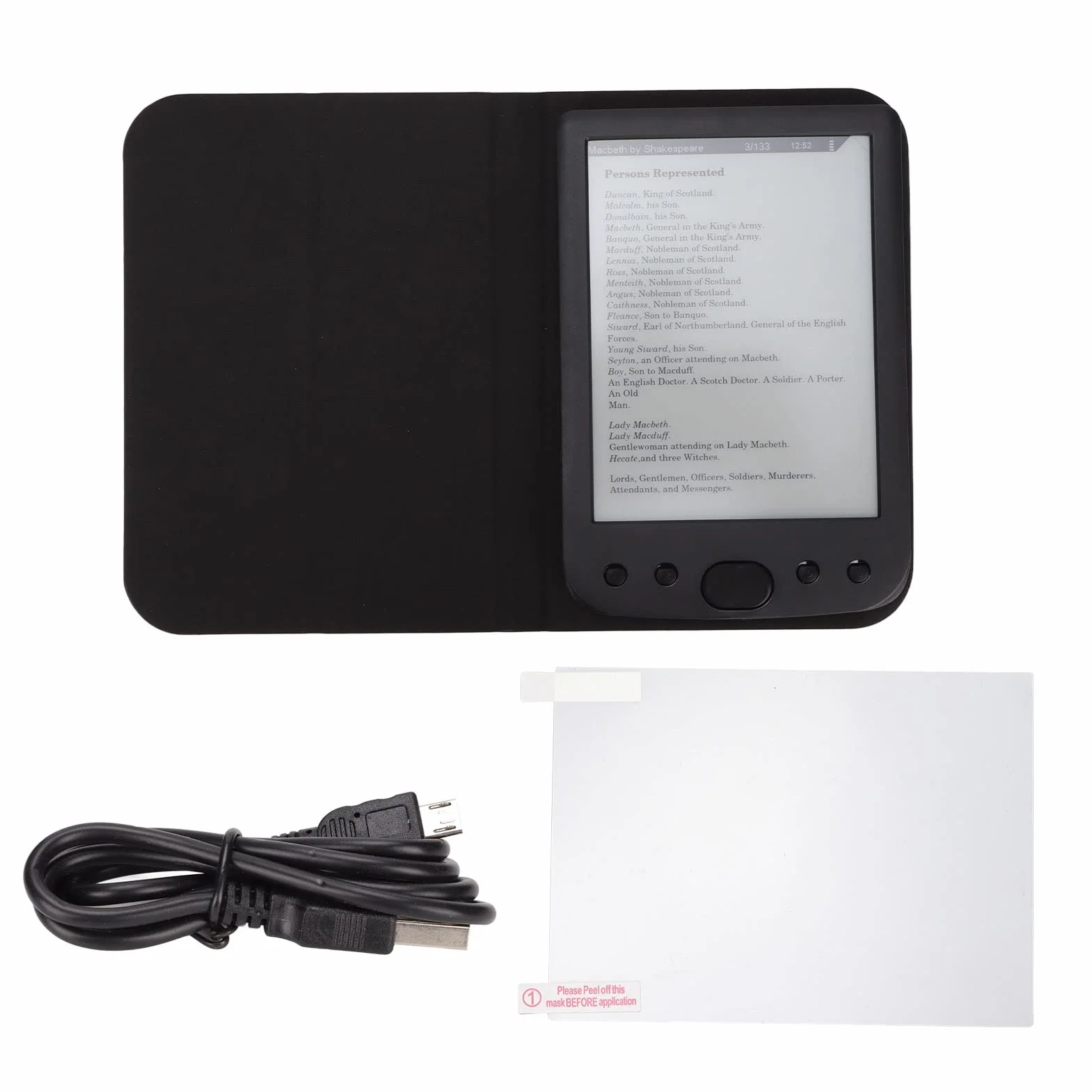 Czytnik E-booków Mini 6-calowy Ekran HD Ink Czytnik E 512 MB 8 GB Pamięci z obsługą Czytnika E PDF TXT DOC FB2 EPUB RTF PRC MOBI itp. 6 HD Ink Screen E Reader, 512 MB 8 GB Sto