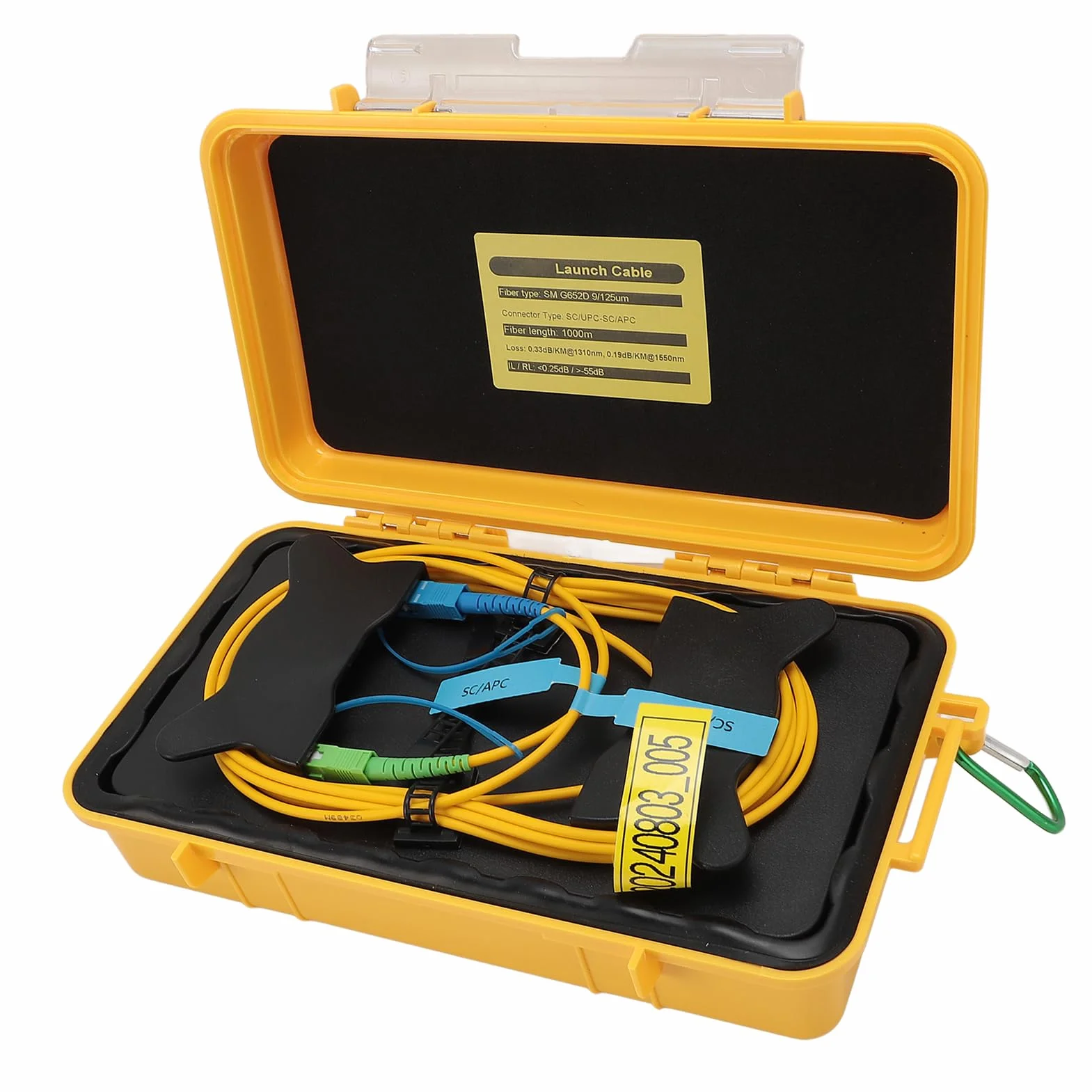 Światłowód OTDR Launch Cable Box, SM G652D SC UPC 9/125um 1000m Światłowodowy Kabel Transmisyjny Złącze światłowodowe Eliminator Martwej Strefy Skrzynka światłowodowa dla Sieci