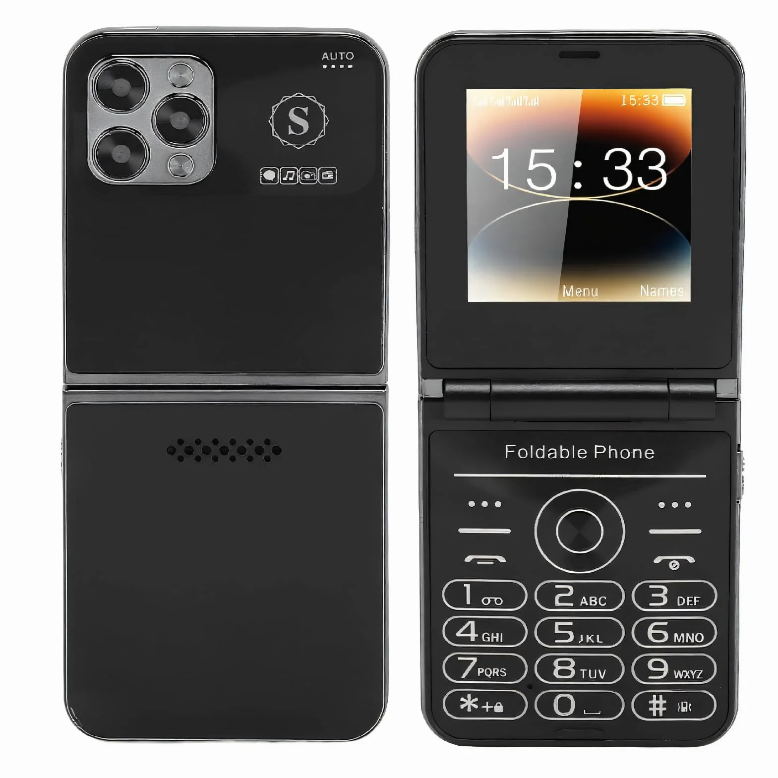Dpofirs 2G telefon komórkowy z dużymi przyciskami dla osób starszych, ekran 2,6 cala, bateria 1400 mAh, 4 karty SIM, latarka LED, aparat