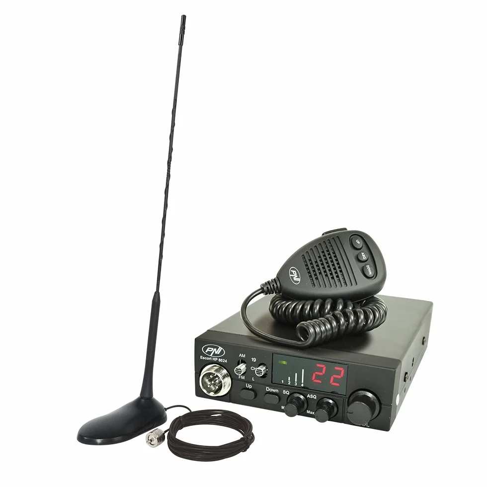 PNI PNI-PACK11 zestaw Radio Escort HP 8024 ASQ 12/24 V + antena CB Extra 45 z magnesem