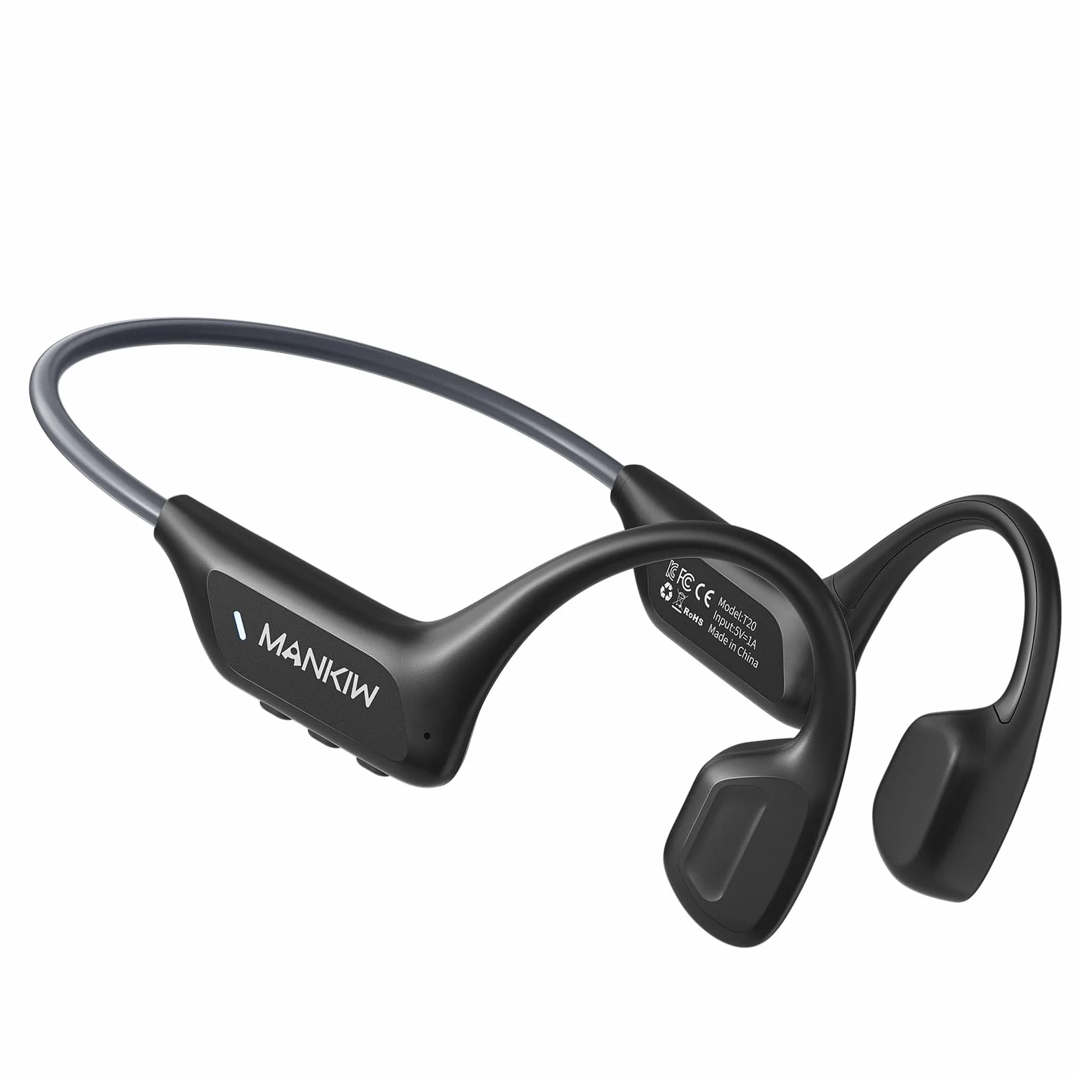 MANKIW Słuchawki Przewodnictwa Kostnego, IP68 Osea Bluetooth 6.0, Słuchawki do ćwiczeń, biegania, jazdy lub wędrówek