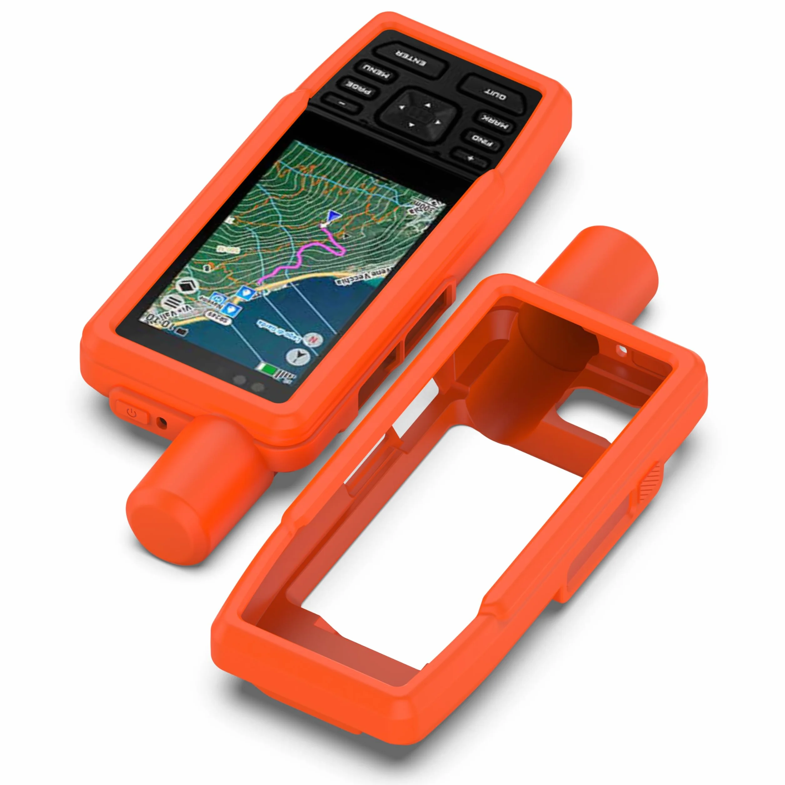 Etui kompatybilne z Garmin GPSMAP H1i Plus, odporna na zarysowania silikonowa ochrona ultracienka, osłona urządzenia ręcznego GPS, pomarańczowe