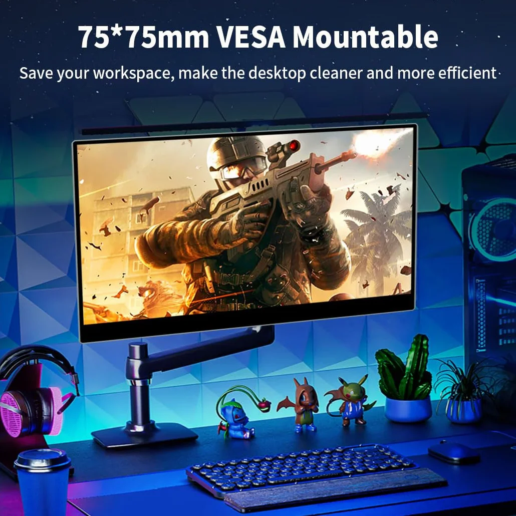Przenośny monitor 4K ekran dotykowy 17,3", 120 Hz, obsługa MPP Stylus | UHD |100% DCI-P3 |Anti-Glare Eye Care | VESA i Smart Cover | Mobile Monitor do laptopa, konsoli do gier PC